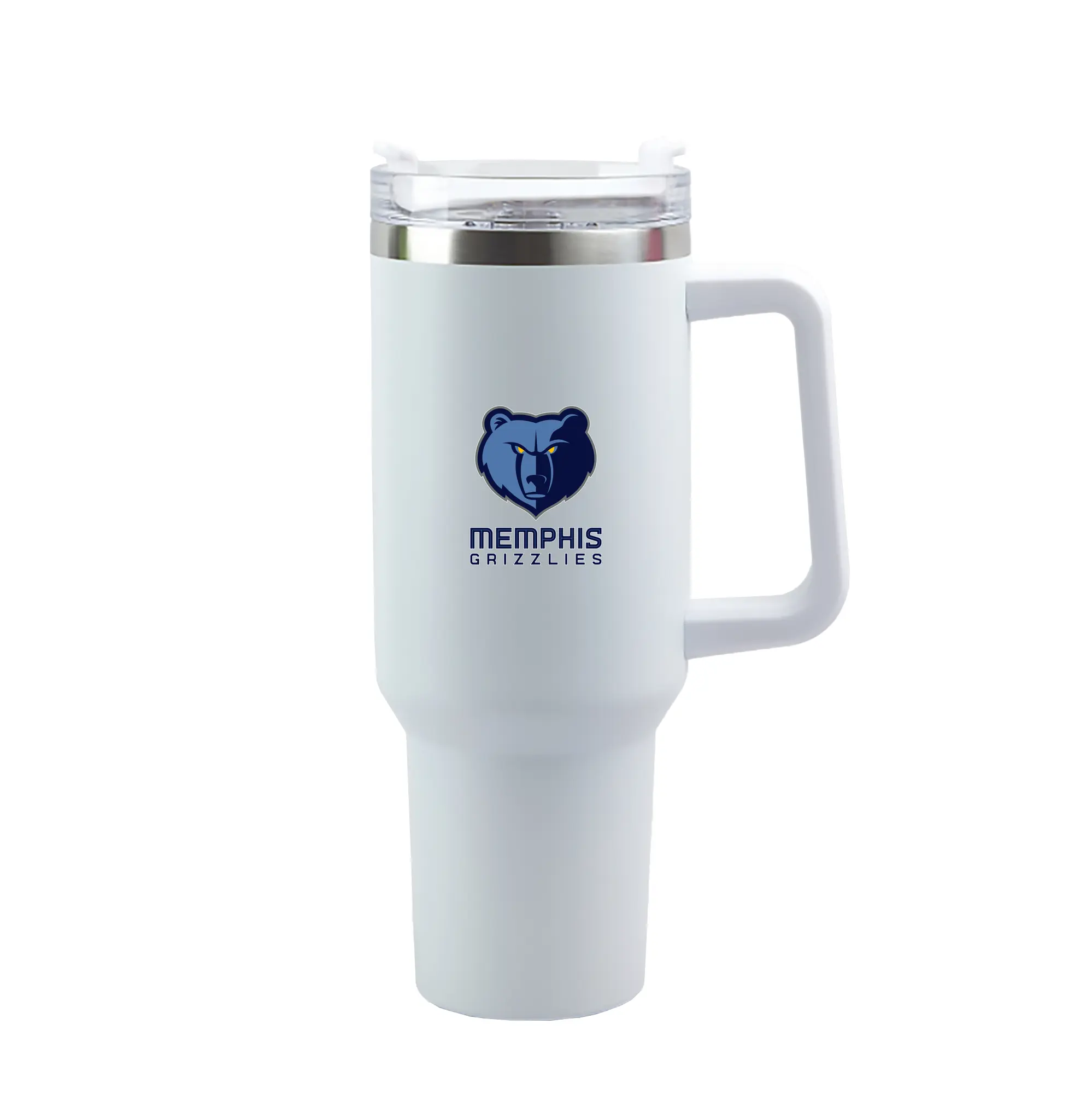 Memphis Grizzlies Team Logo - 40oz Handle Car Tumbler – Durable Stainless Steel Travel Mug With UV Print – Double Wall Insulated, Fits Most Car Cup Holders