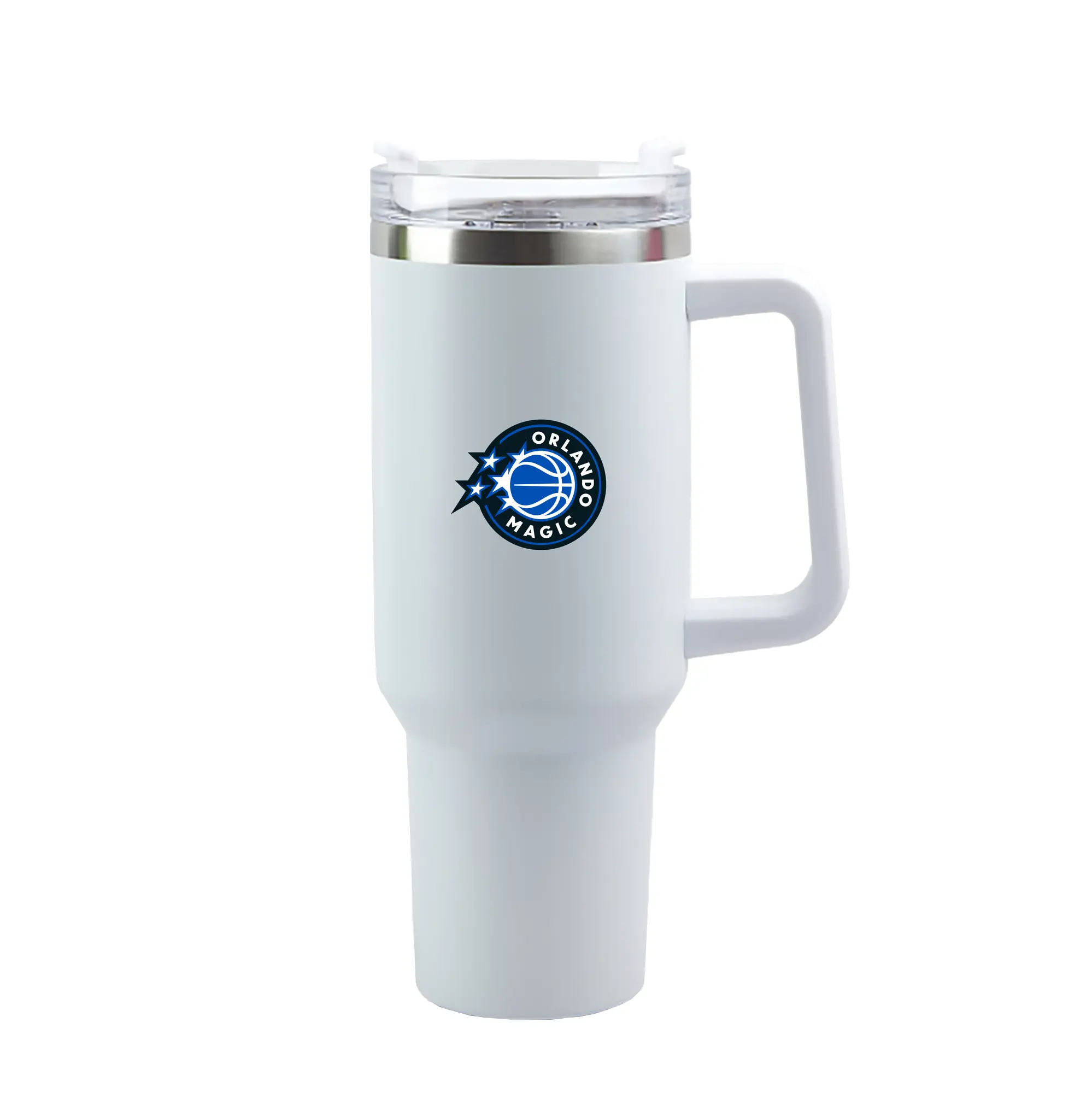 Orlando Magic Team Logo - 40oz Handle Car Tumbler – Durable Stainless Steel Travel Mug With UV Print – Double Wall Insulated, Fits Most Car Cup Holders
