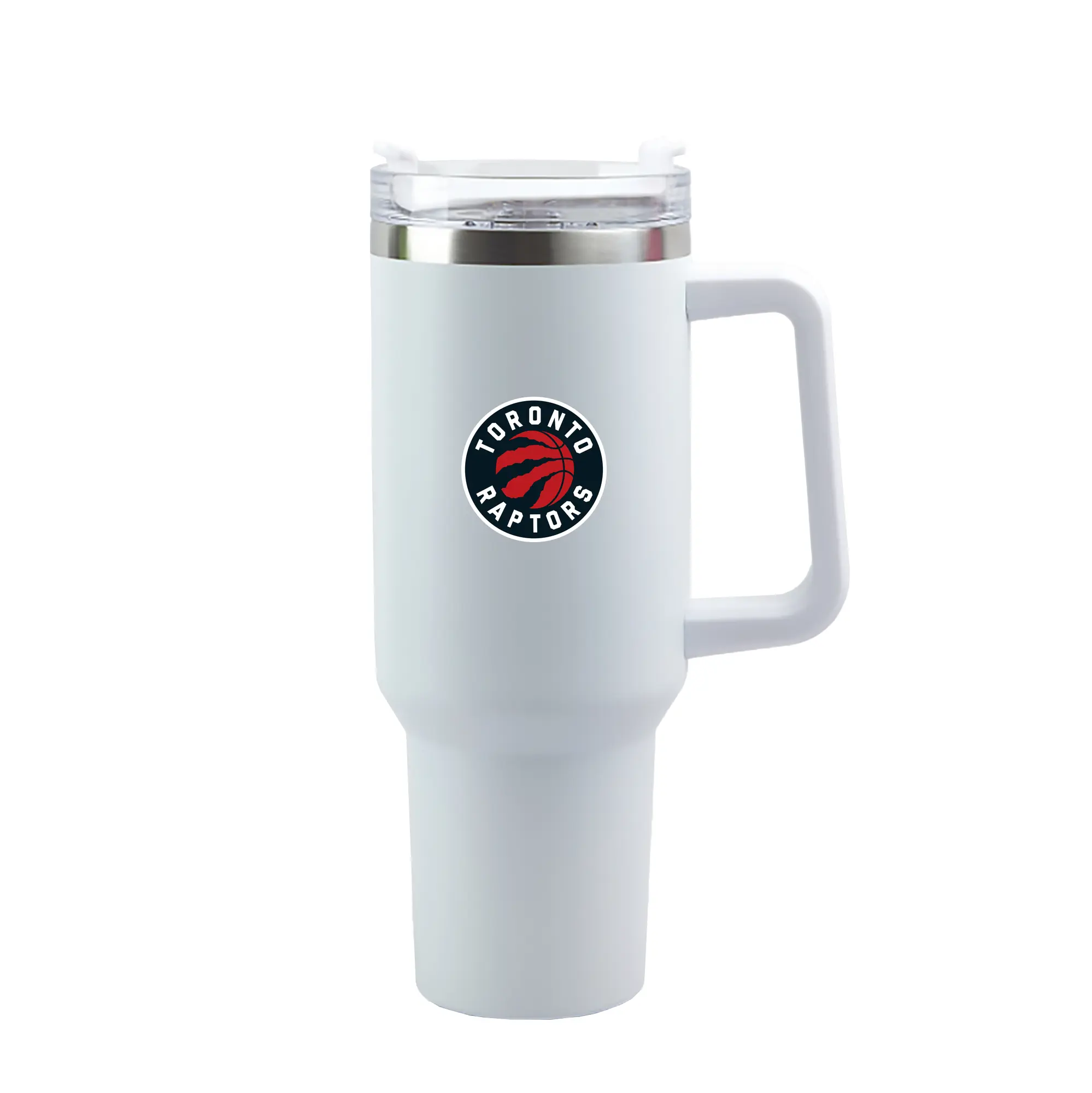 Toronto Raptors Team Logo - 40oz Handle Car Tumbler – Durable Stainless Steel Travel Mug With UV Print – Double Wall Insulated, Fits Most Car Cup Holders