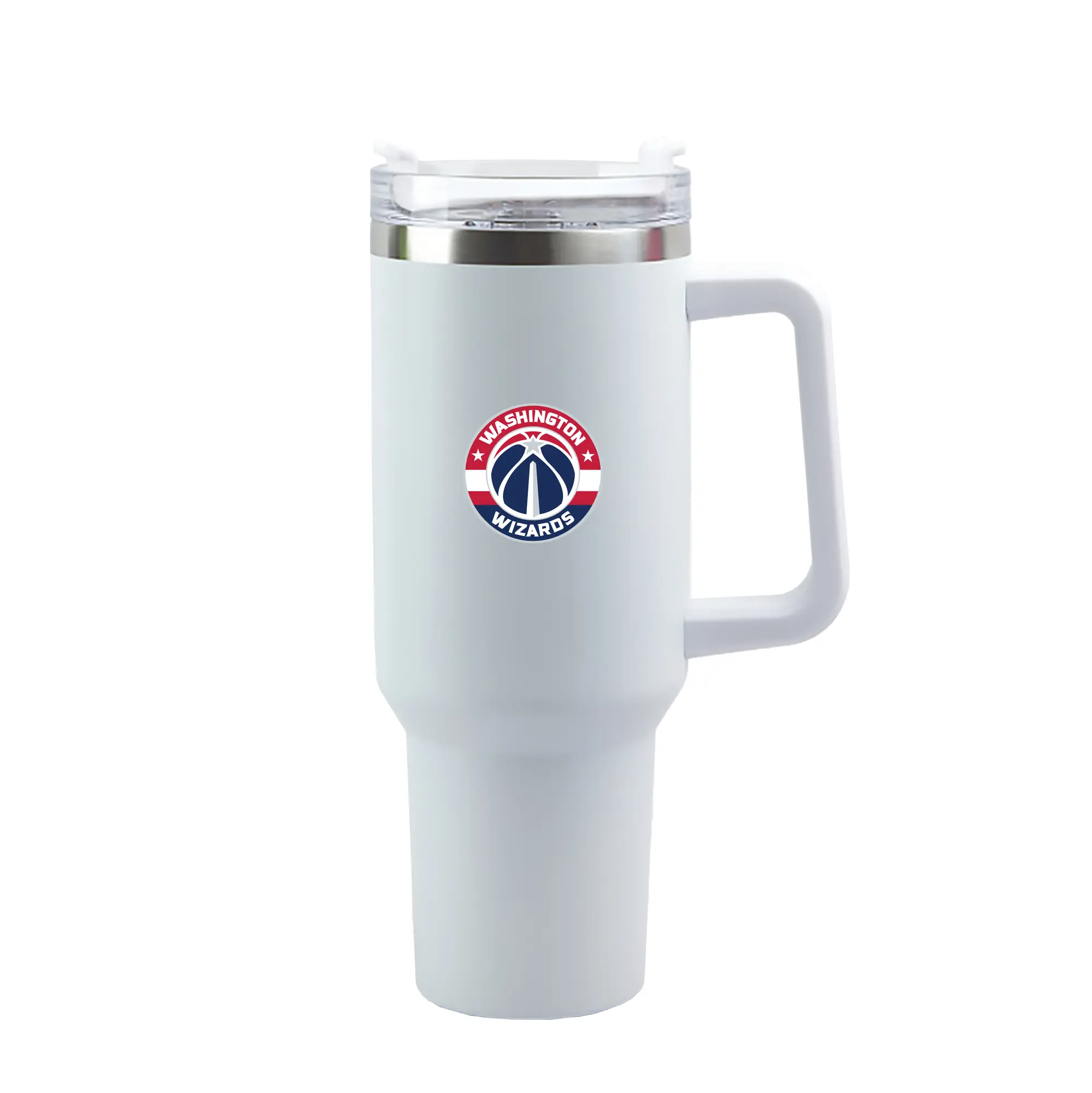 Washington Wizards Team Logo - 40oz Handle Car Tumbler – Durable Stainless Steel Travel Mug With UV Print – Double Wall Insulated, Fits Most Car Cup Holders