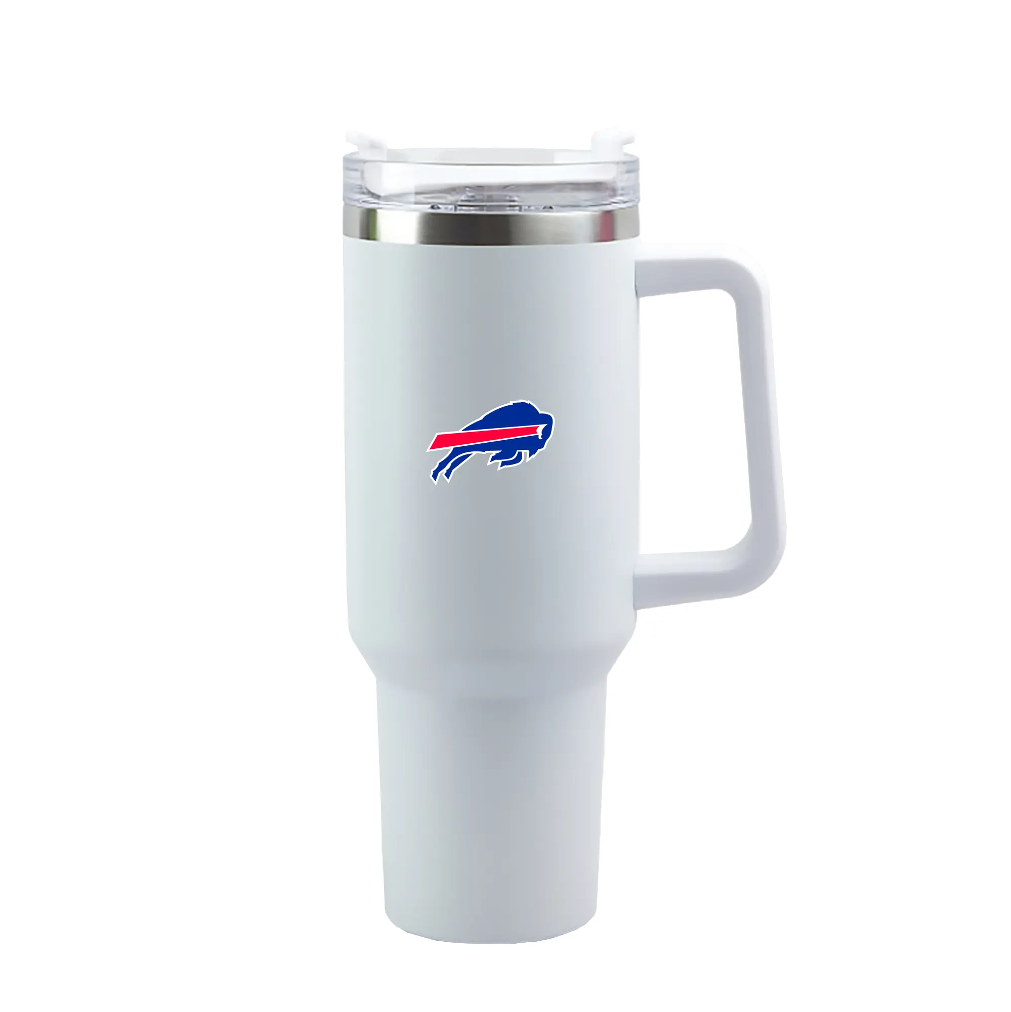 Buffalo Bills Team Logo - 40oz Handle Car Tumbler – Durable Stainless Steel Travel Mug With UV Print – Double Wall Insulated, Fits Most Car Cup Holders