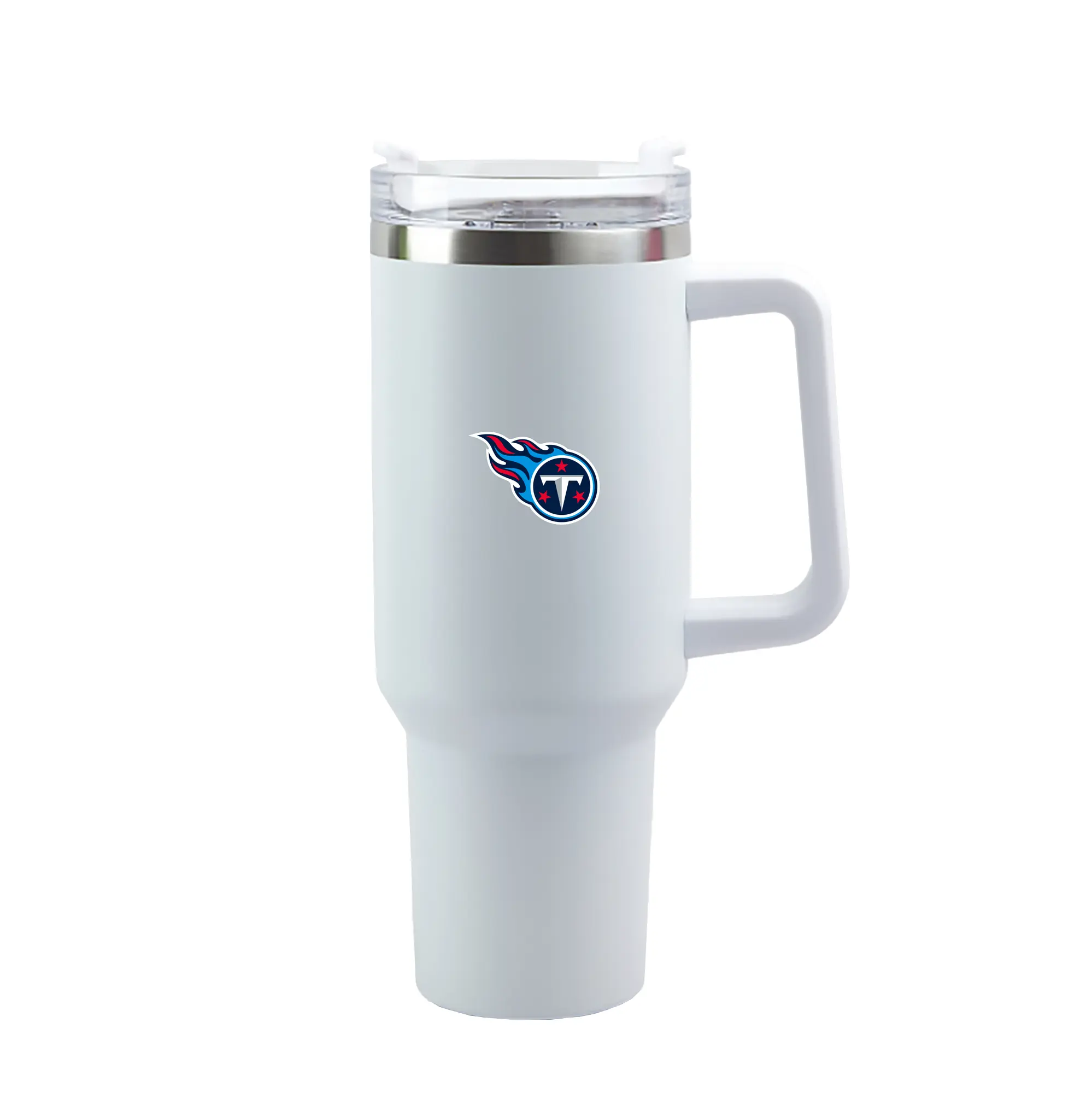 Tennessee Titans Team Logo - 40oz Handle Car Tumbler – Durable Stainless Steel Travel Mug With UV Print – Double Wall Insulated, Fits Most Car Cup Holders