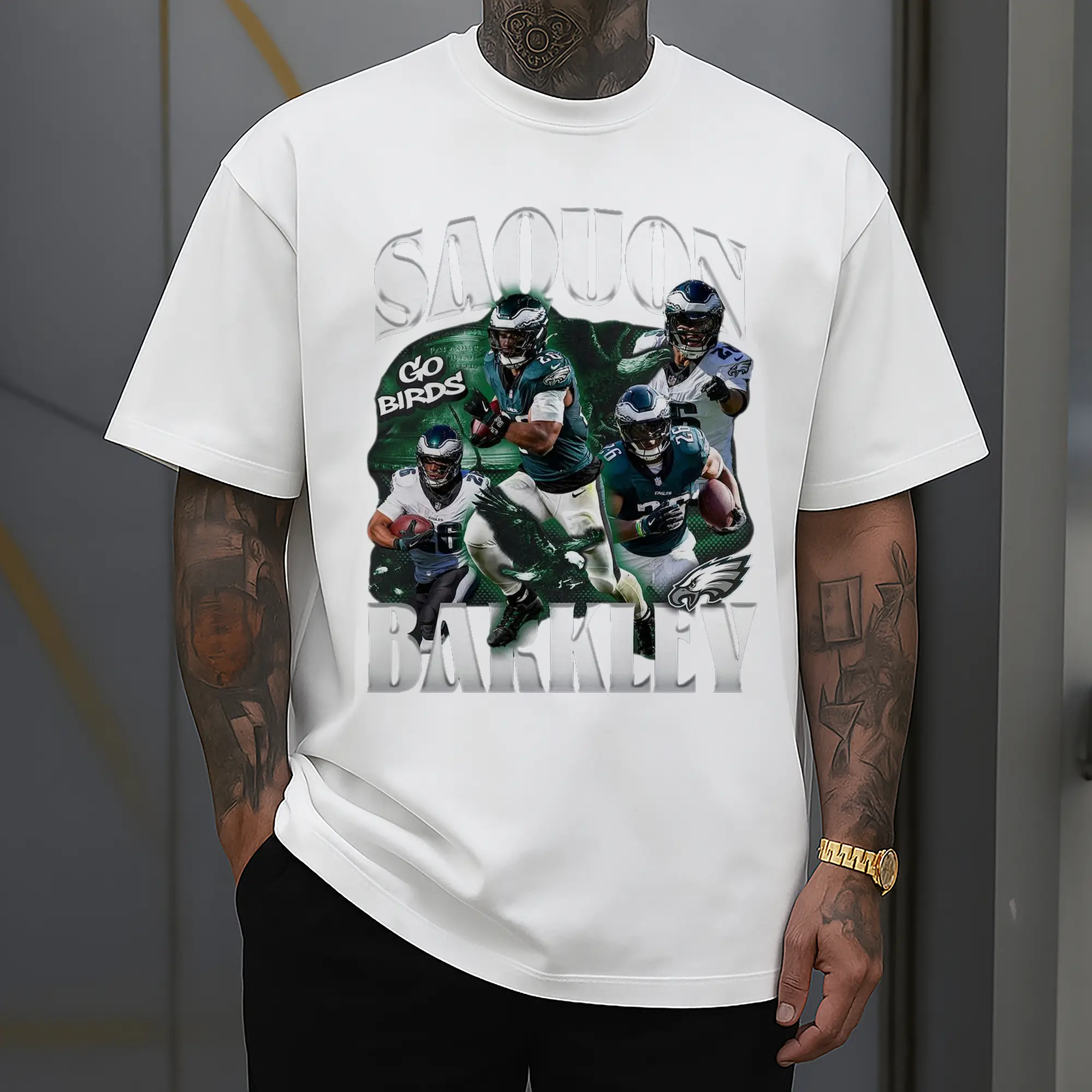 Saquon Barkley Philadelphia Eagles “Go Birds” DIY Shirt