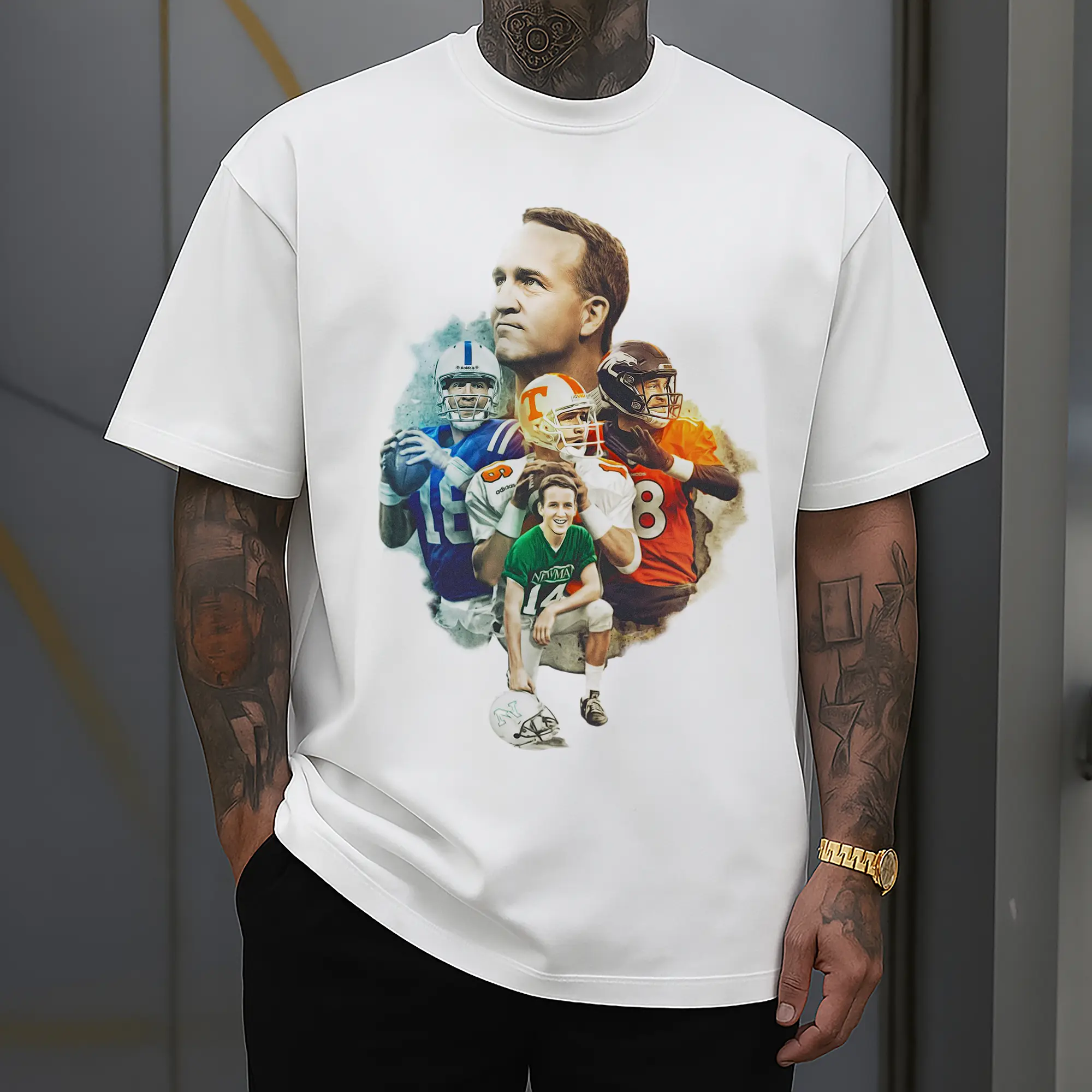 “Peyton Manning Colts & Broncos NFL Great” DIY Shirt