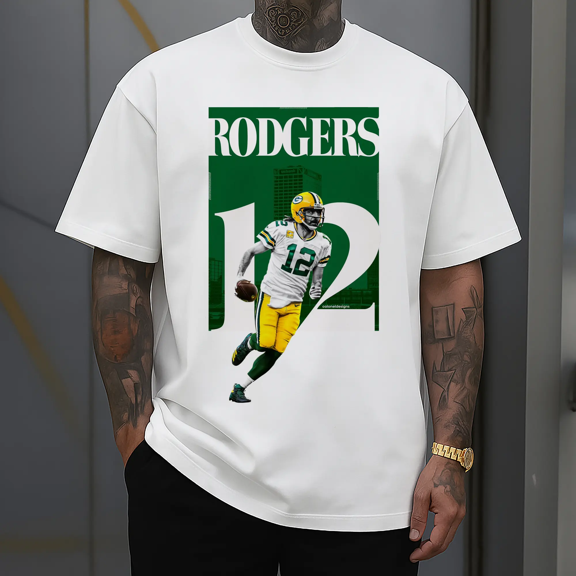 Aaron Rodgers Green Bay Packers #12 NFL Legend DIY Shirt