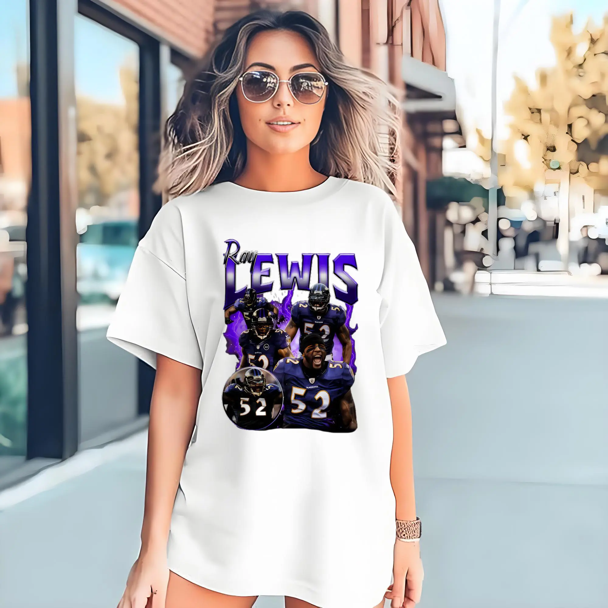 Ray Lewis #52 Baltimore Ravens NFL Great DIY Shirt