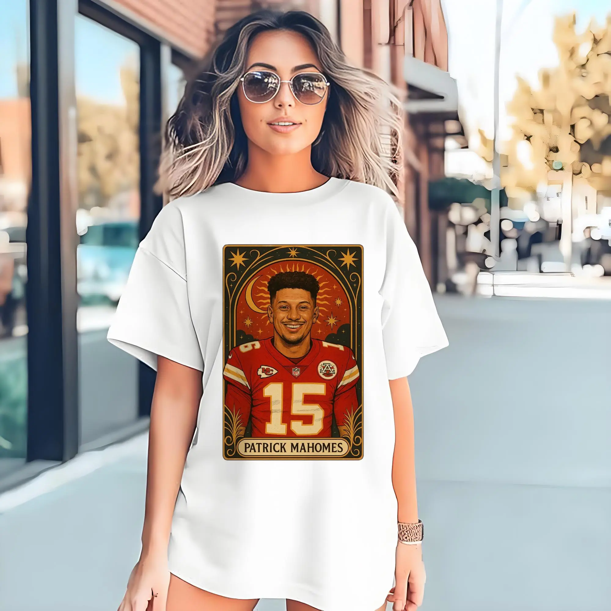Patrick Mahomes Kansas City Chiefs #15 Retro Art DIY Shirt