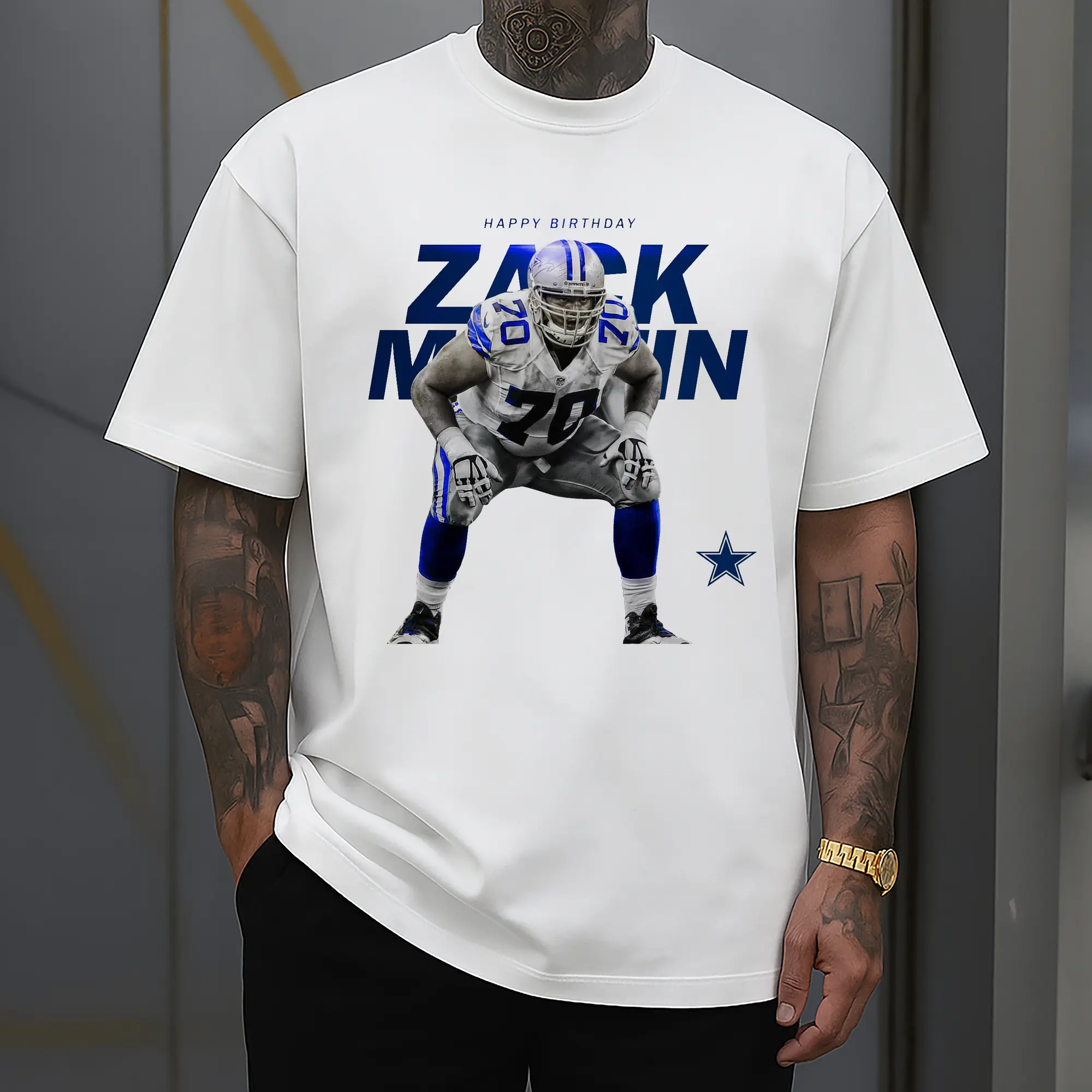 Zack Martin Dallas Cowboys #70 NFL Star DIY Shirt
