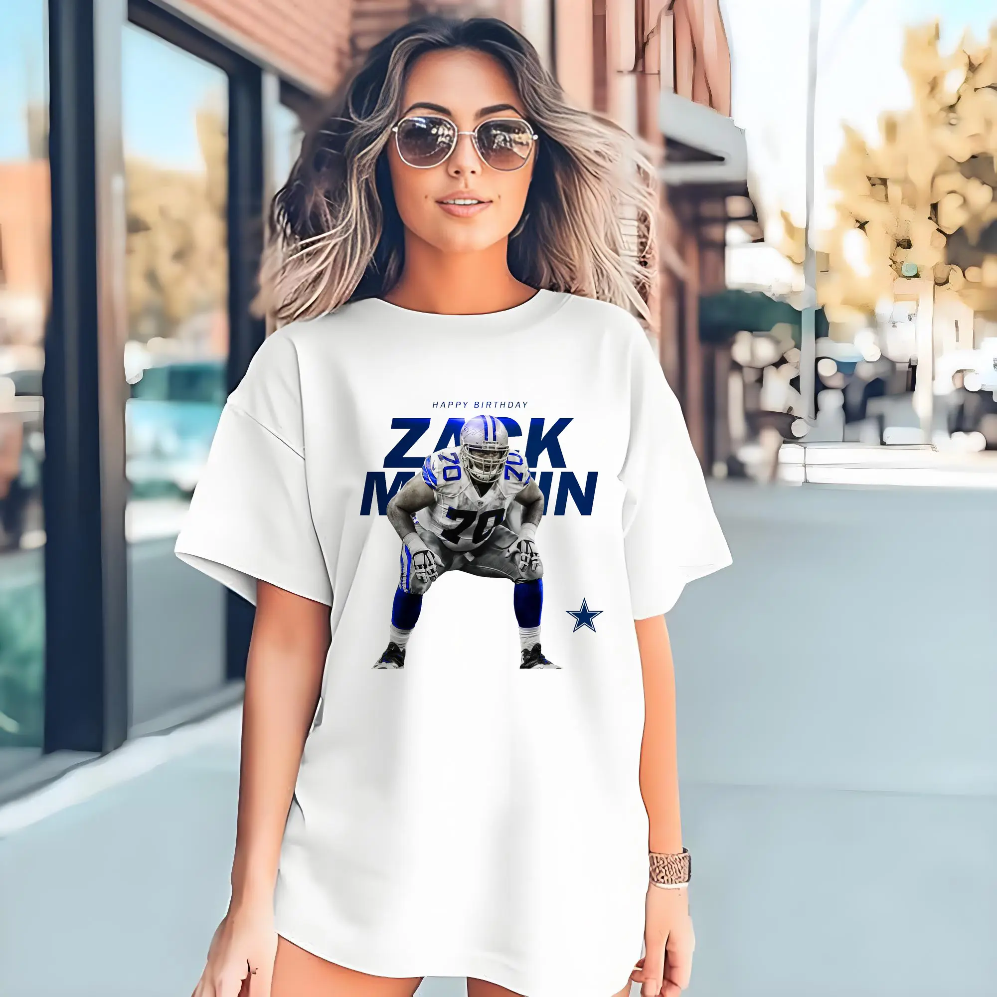Zack Martin Dallas Cowboys #70 NFL Star DIY Shirt