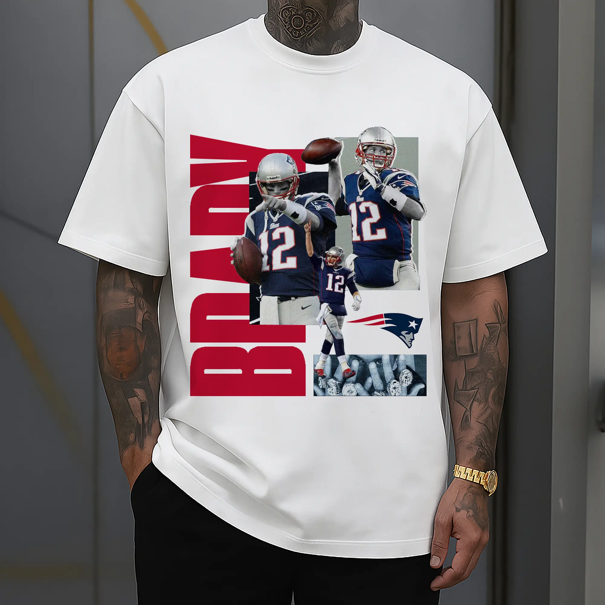 Tom Brady New England Patriots #12 NFL Legend DIY Shirt