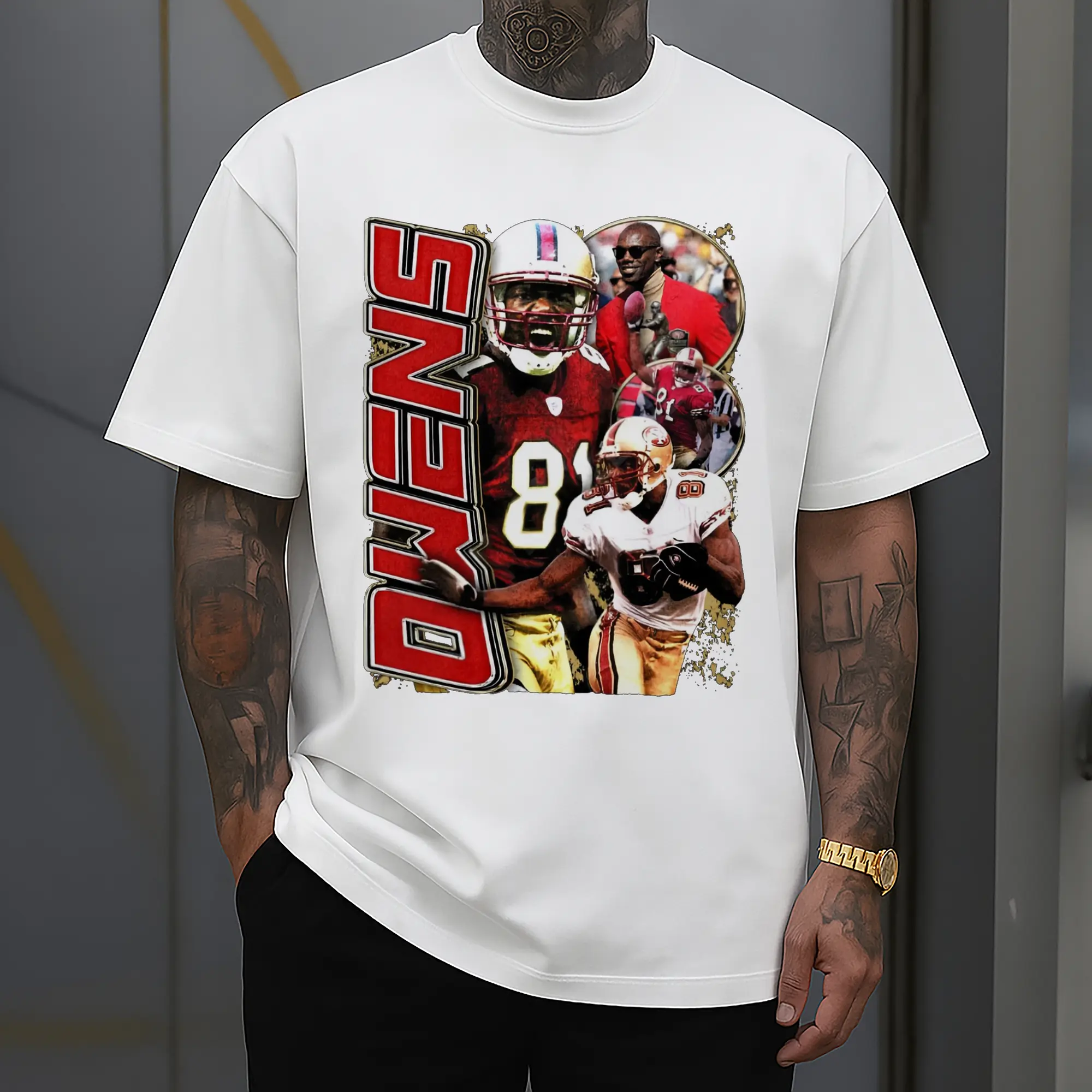 Terrell Owens San Francisco 49ers #81 NFL Legend DIY Shirt