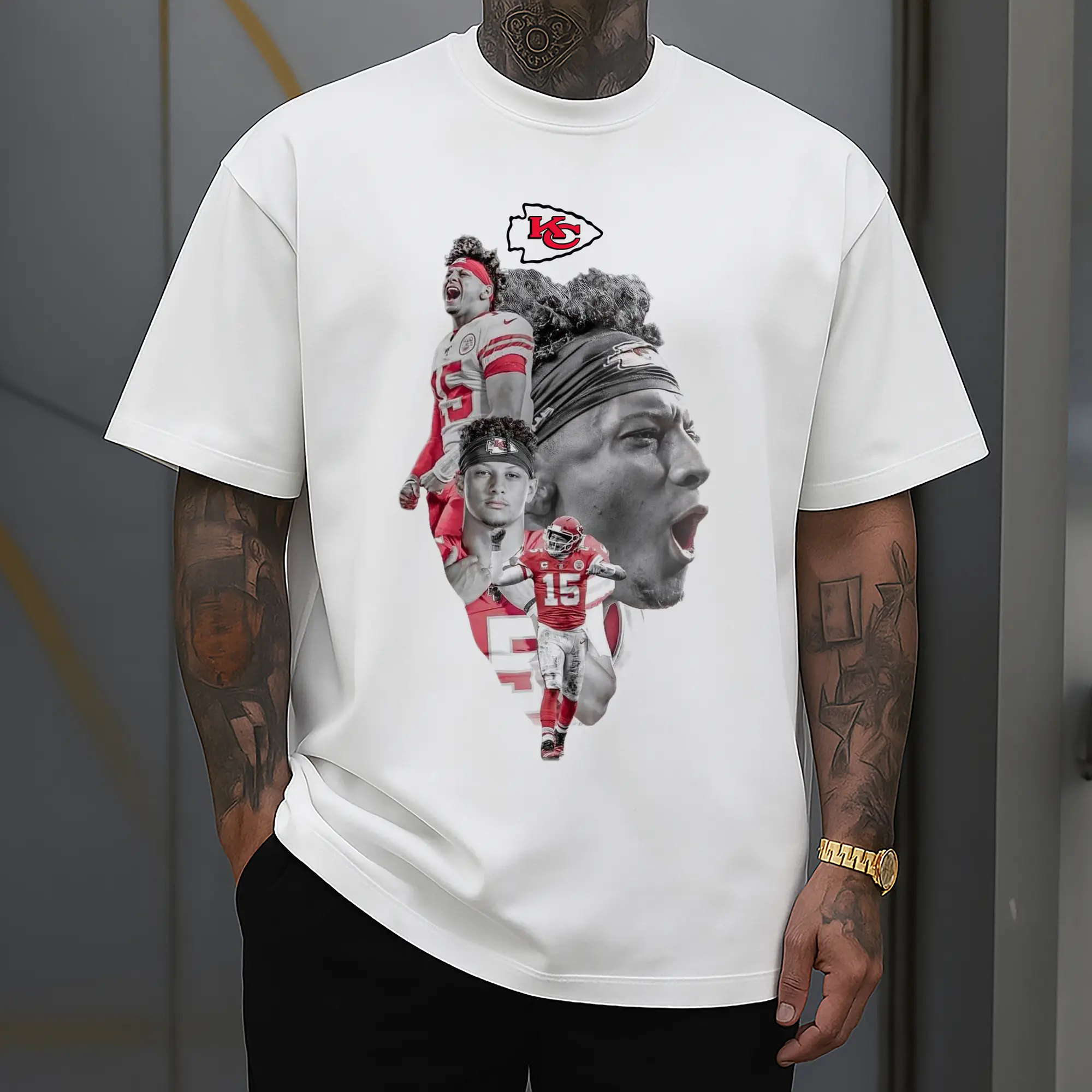 Patrick Mahomes KC Chiefs #15 NFL Star DIY Shirt
