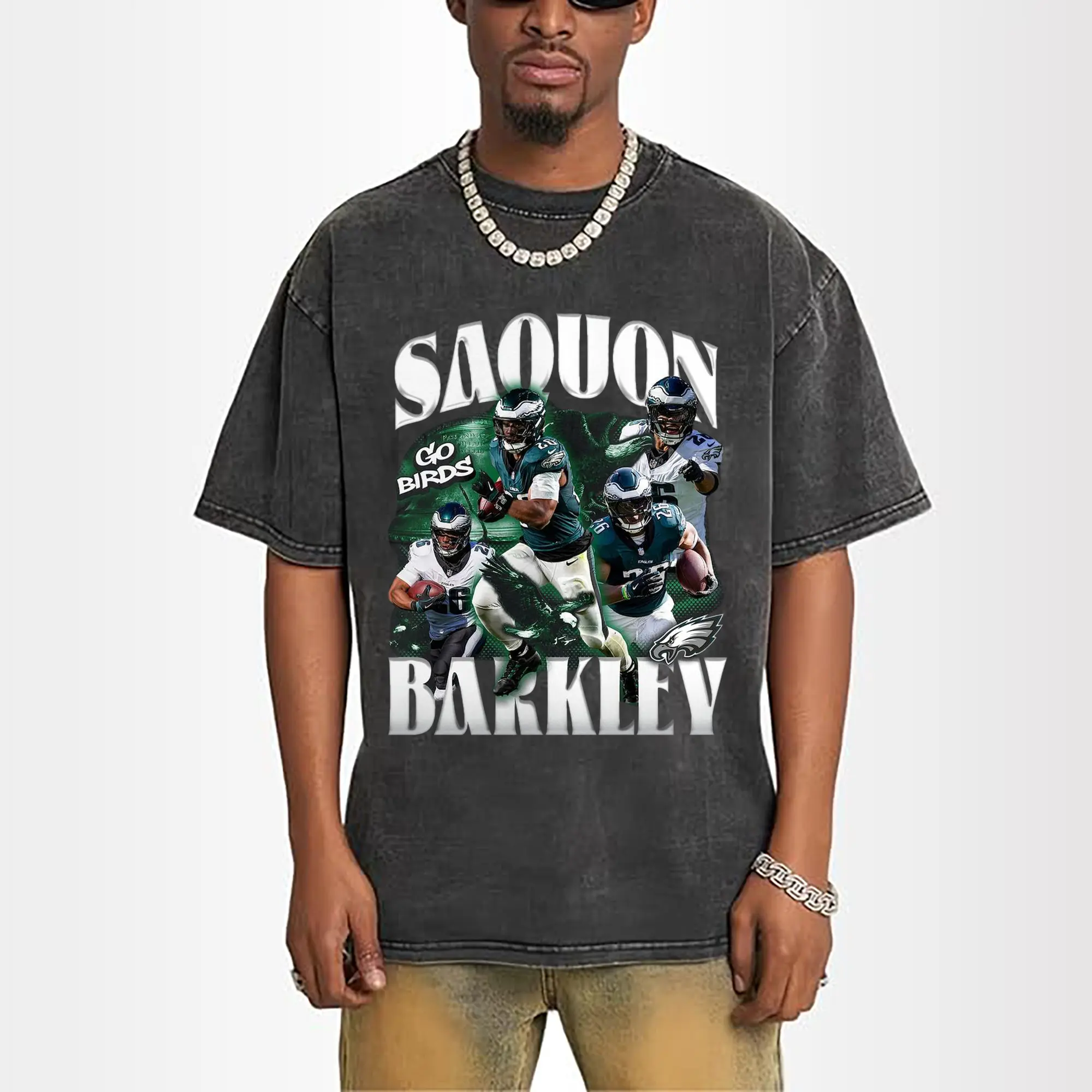 Saquon Barkley Philadelphia Eagles “Go Birds” DIY Shirt