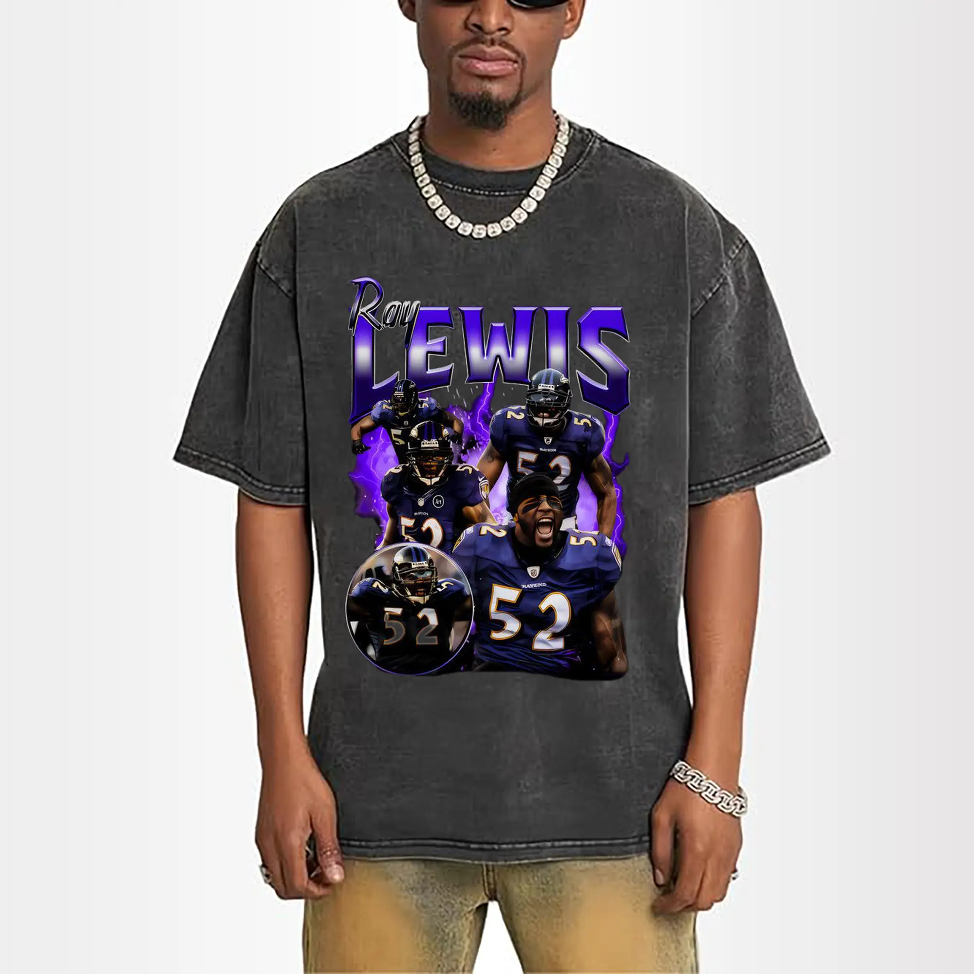 Ray Lewis #52 Baltimore Ravens NFL Great DIY Shirt