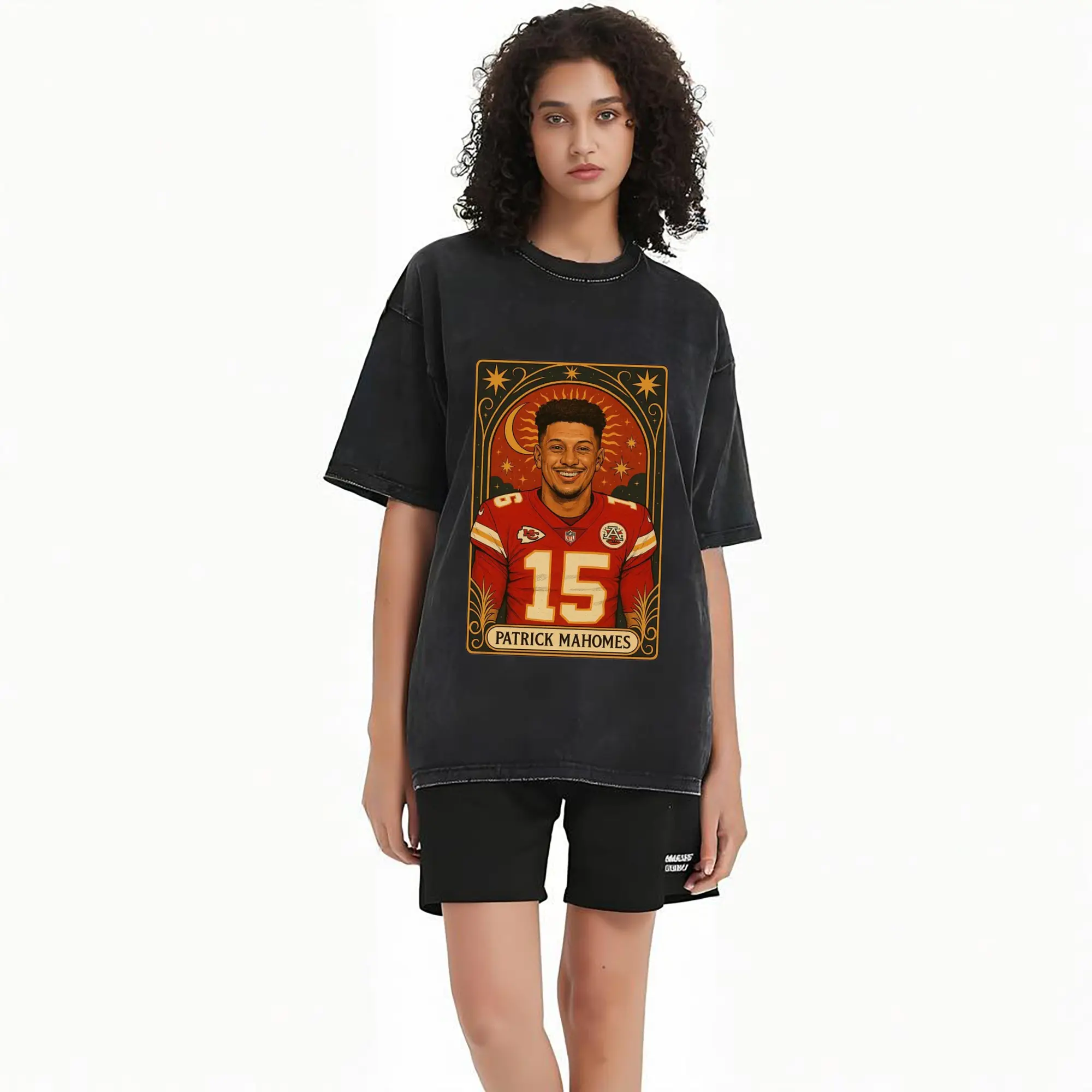 Patrick Mahomes Kansas City Chiefs #15 Retro Art DIY Shirt