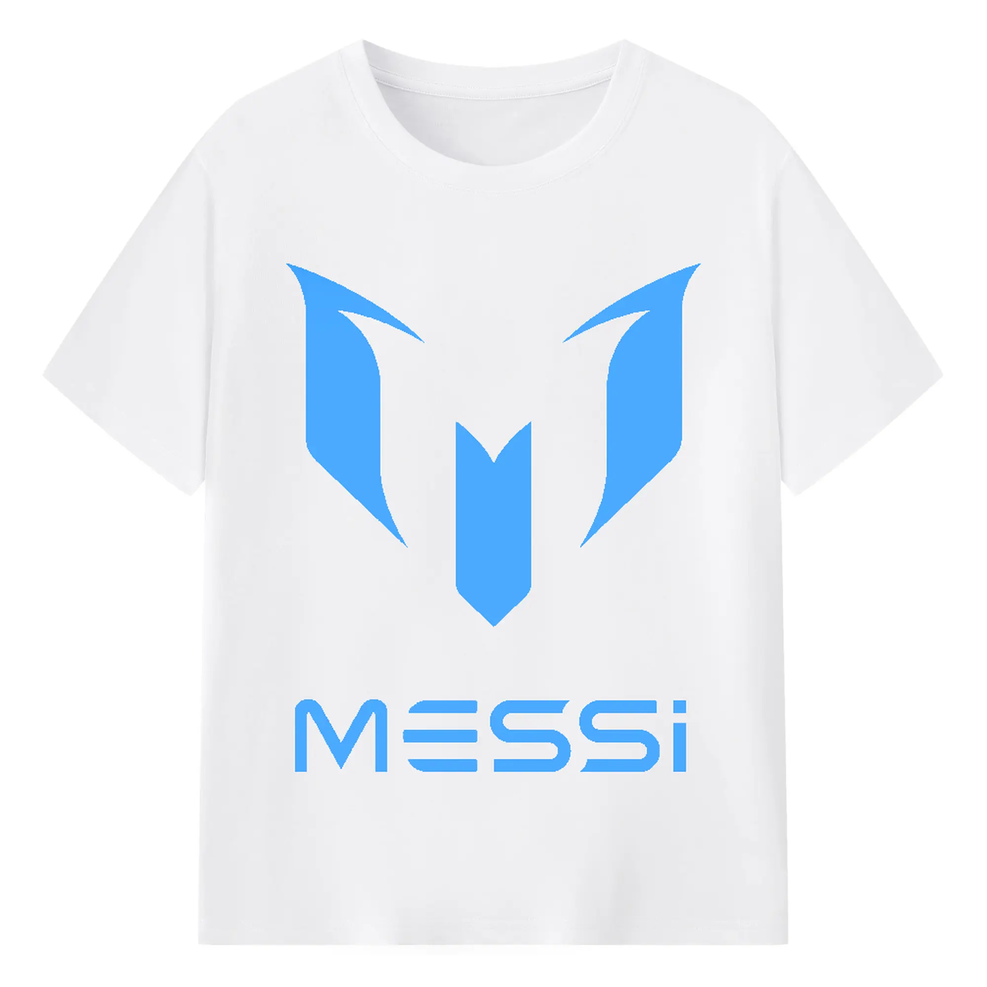 Lionel Messi Minimalist Logo DIY - 180g Cotton T-Shirt With Front Heat Transfer Print – Soft, Lightweight, Fitted Design – Comfortable Casual Wear For Sports & Everyday Use