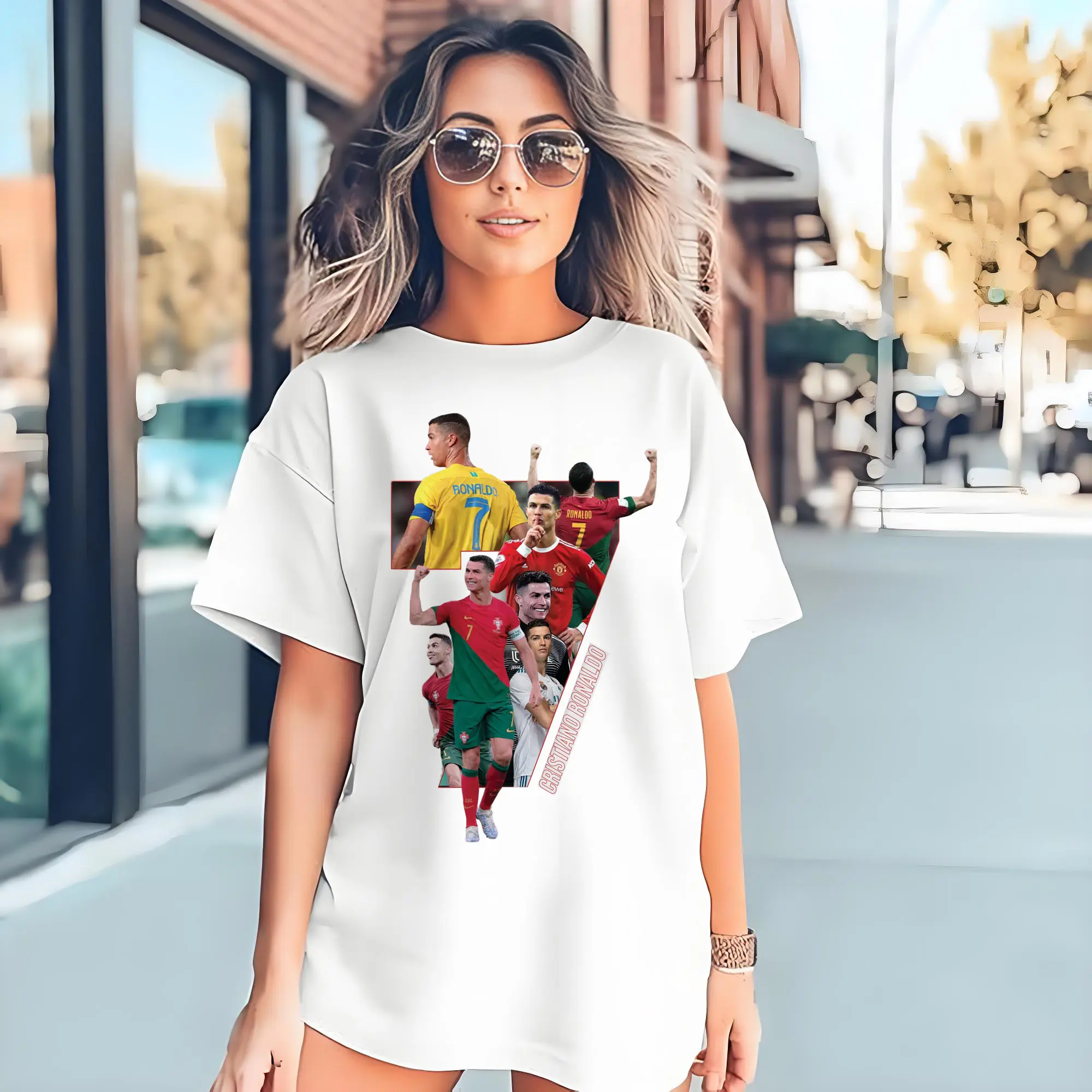 Cristiano Ronaldo Multi-Team Career Collage DIY Shirt