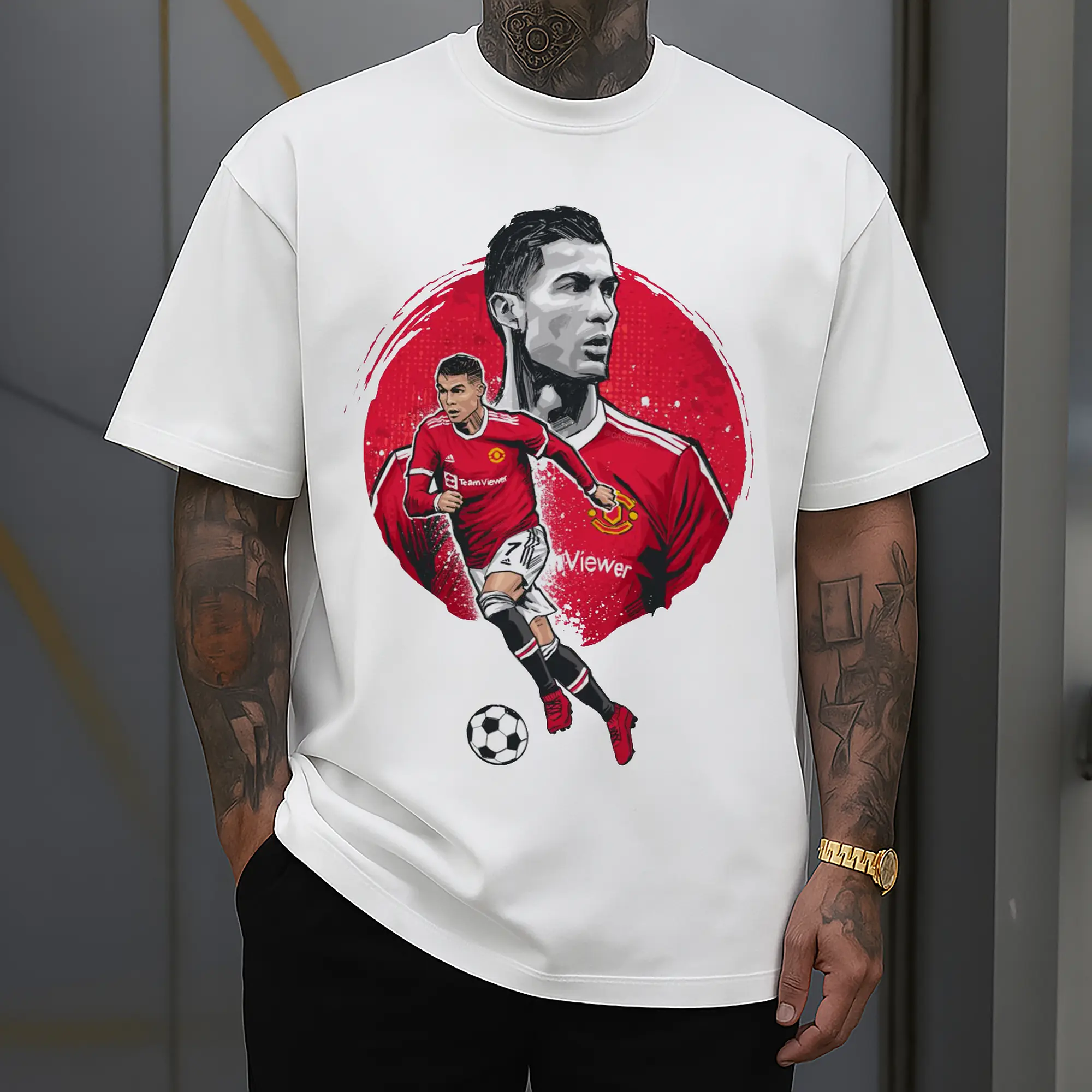 Cristiano Ronaldo Manchester United Soccer Art DIY Shirt