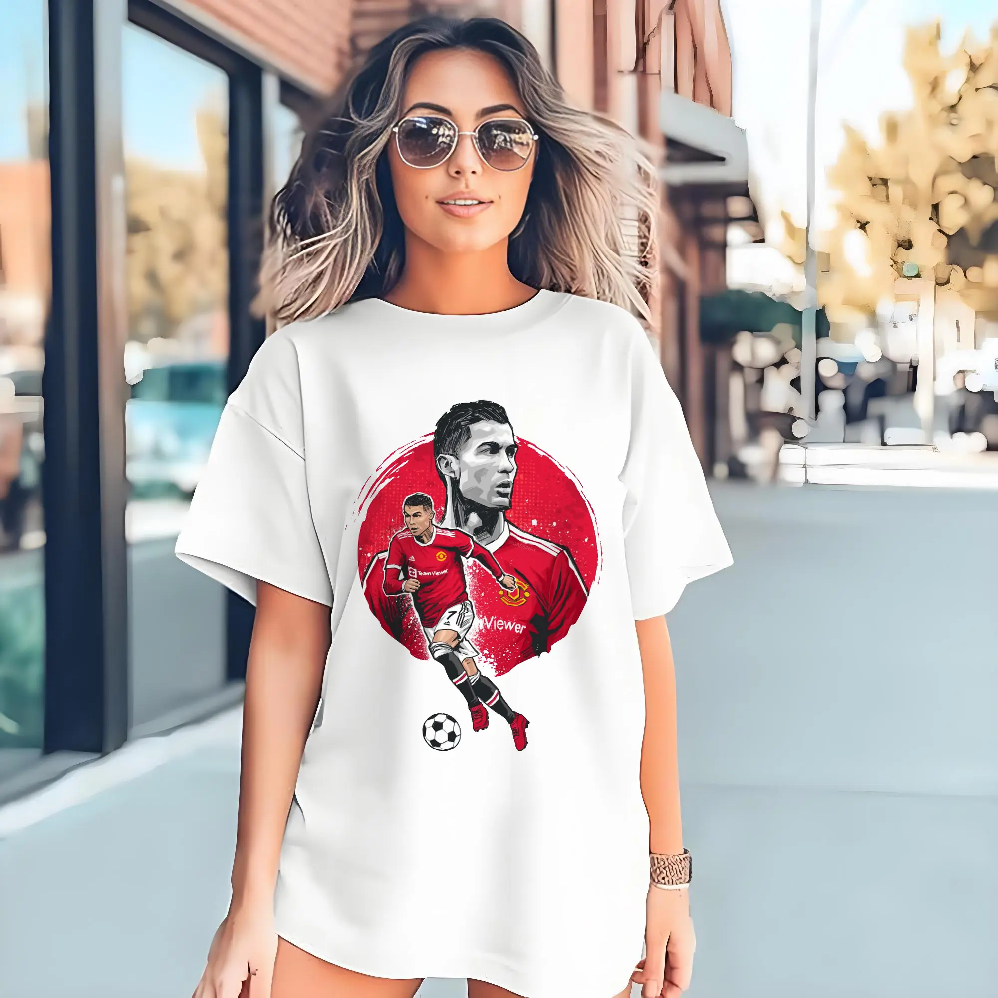 Cristiano Ronaldo Manchester United Soccer Art DIY Shirt