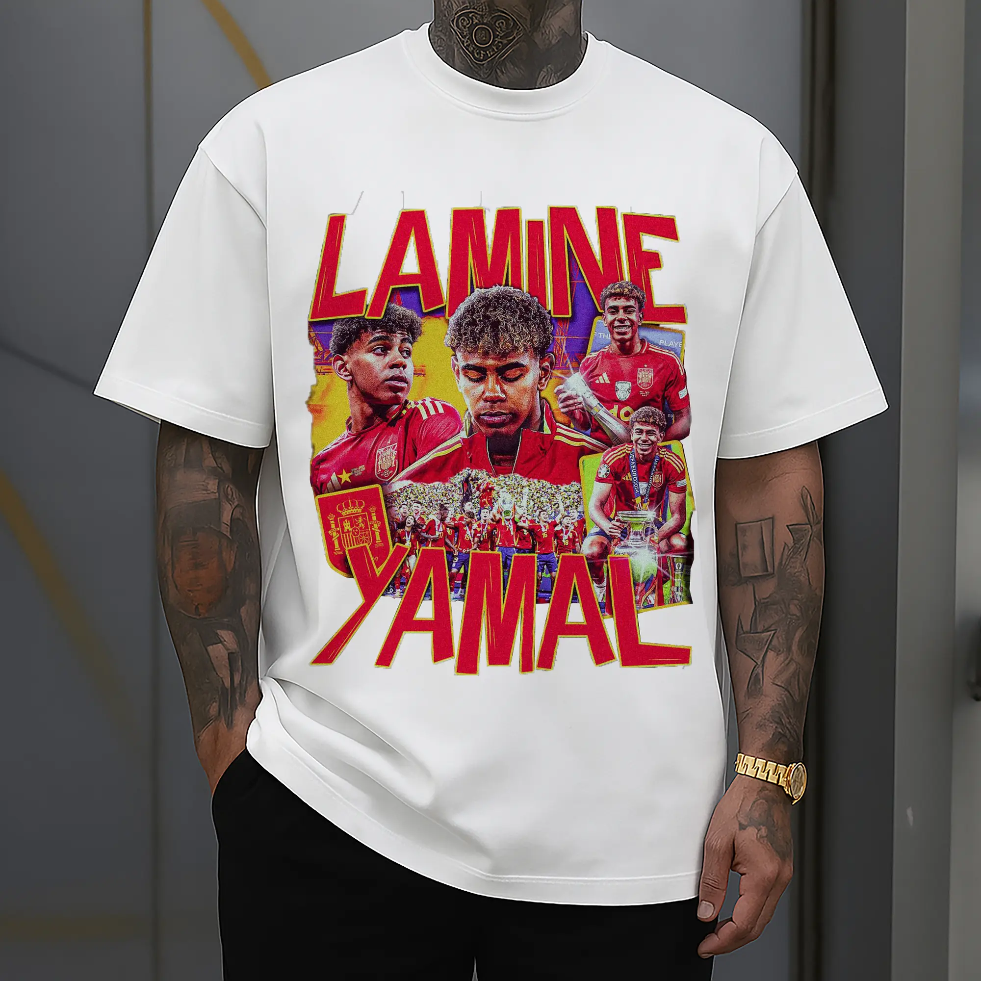 Lamine Yamal Spain National Team Soccer Collage DIY Shirt