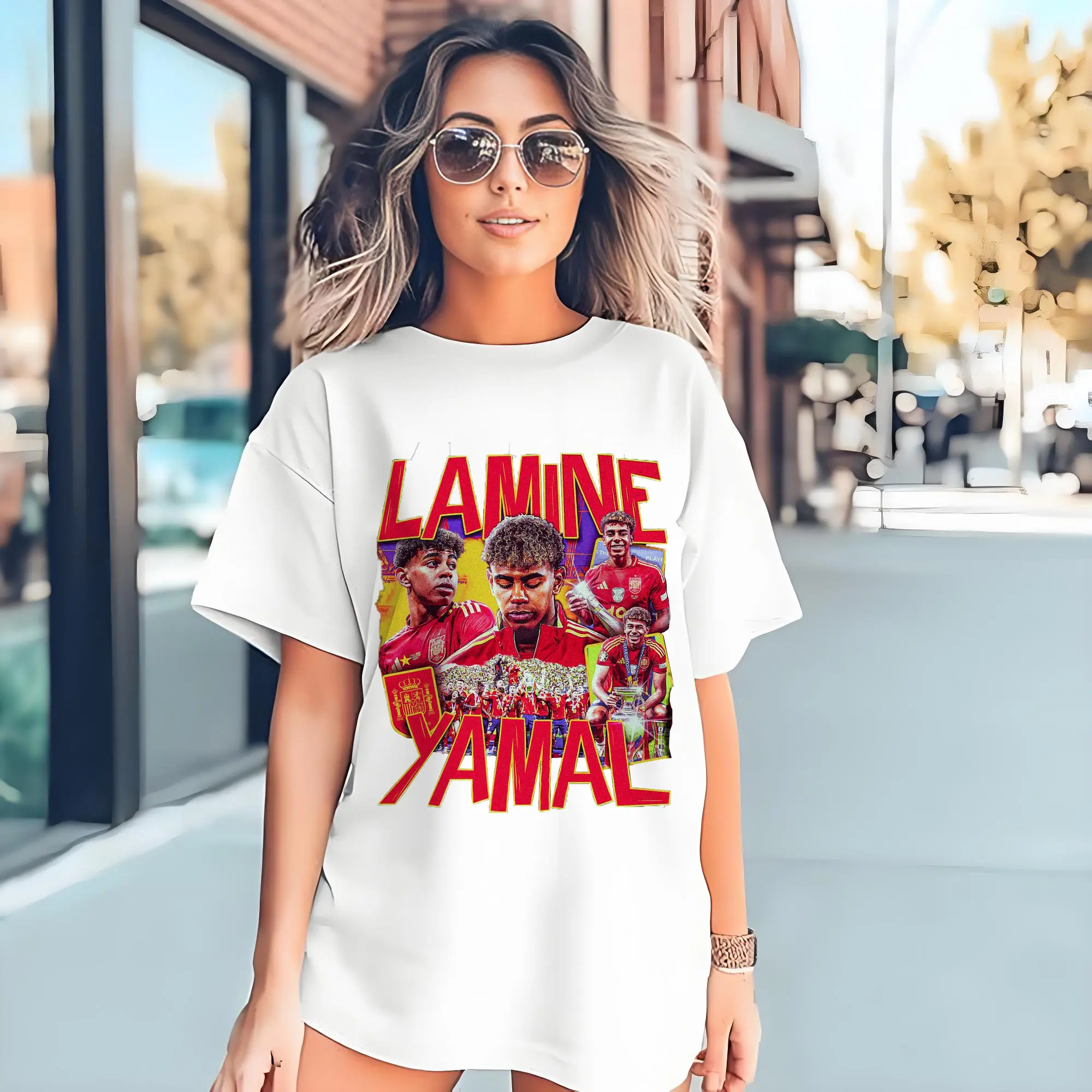 Lamine Yamal Spain National Team Soccer Collage DIY Shirt