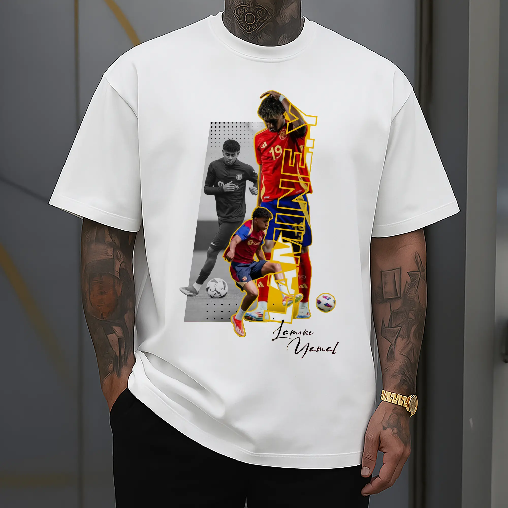 Lamine Yamal Barcelona & Spain National Team Soccer DIY Shirt