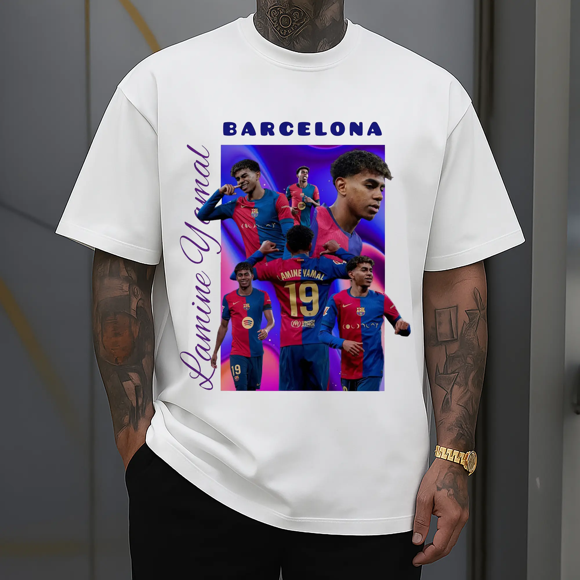 “Lamine Yamal Barcelona 19” Football Star DIY Shirt
