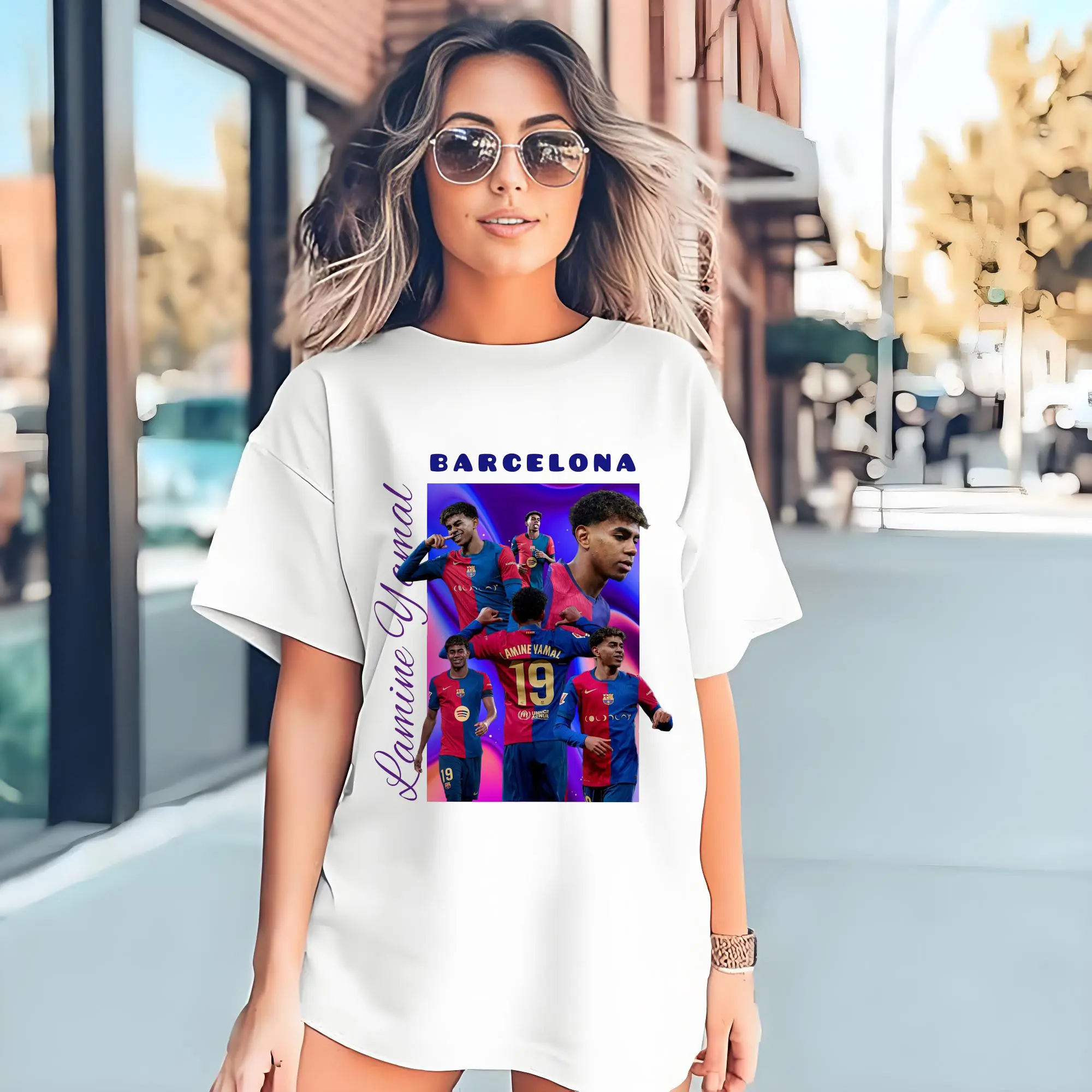 “Lamine Yamal Barcelona 19” Football Star DIY Shirt