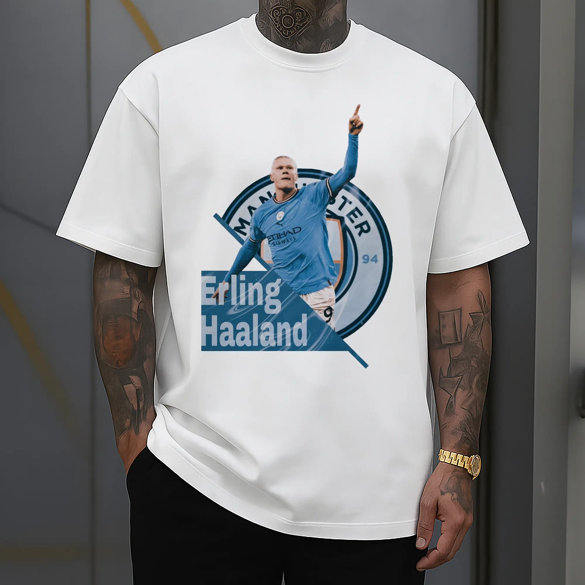 Erling Haaland Manchester City Soccer Star DIY Shirt