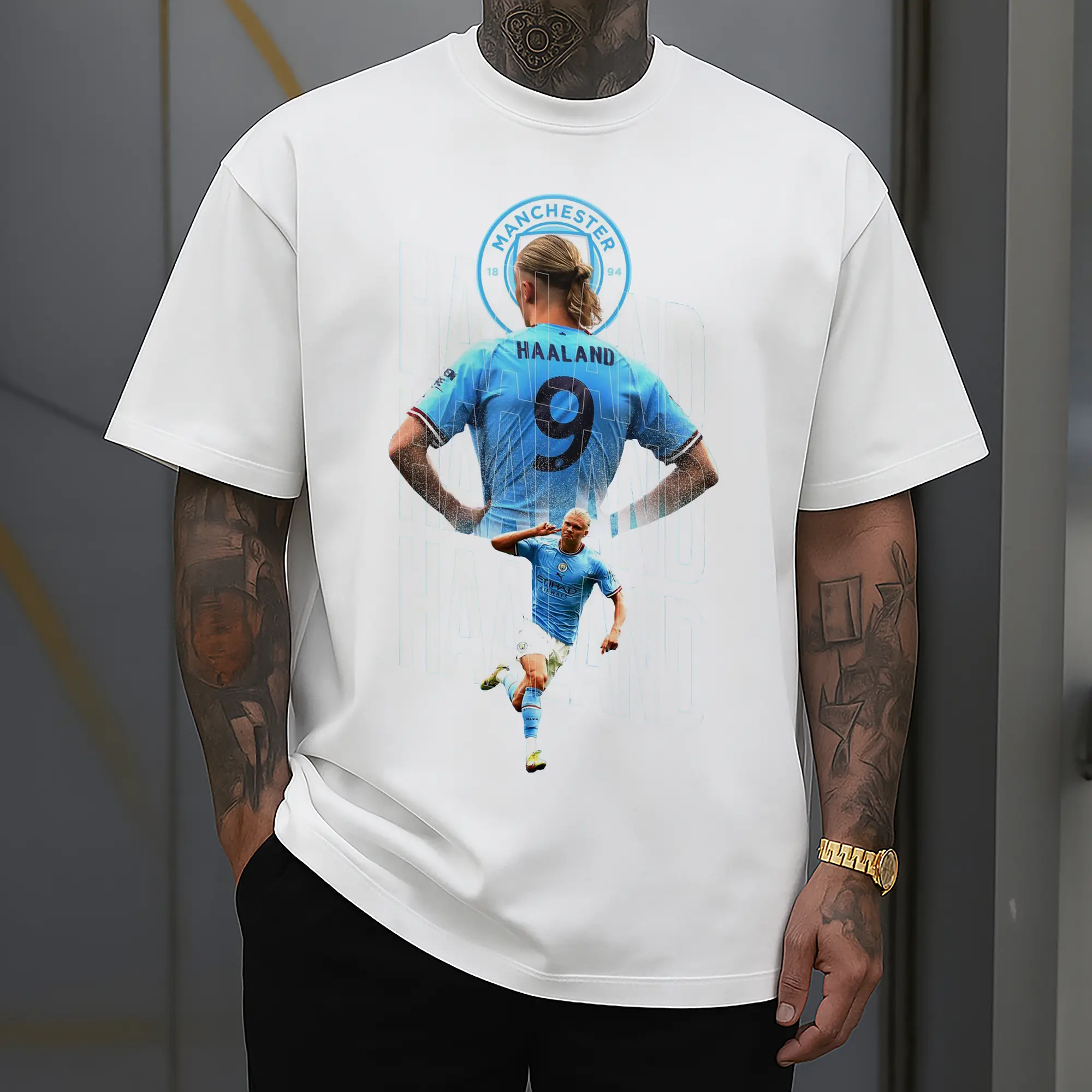 Erling Haaland Manchester City #9 Soccer Star DIY Shirt
