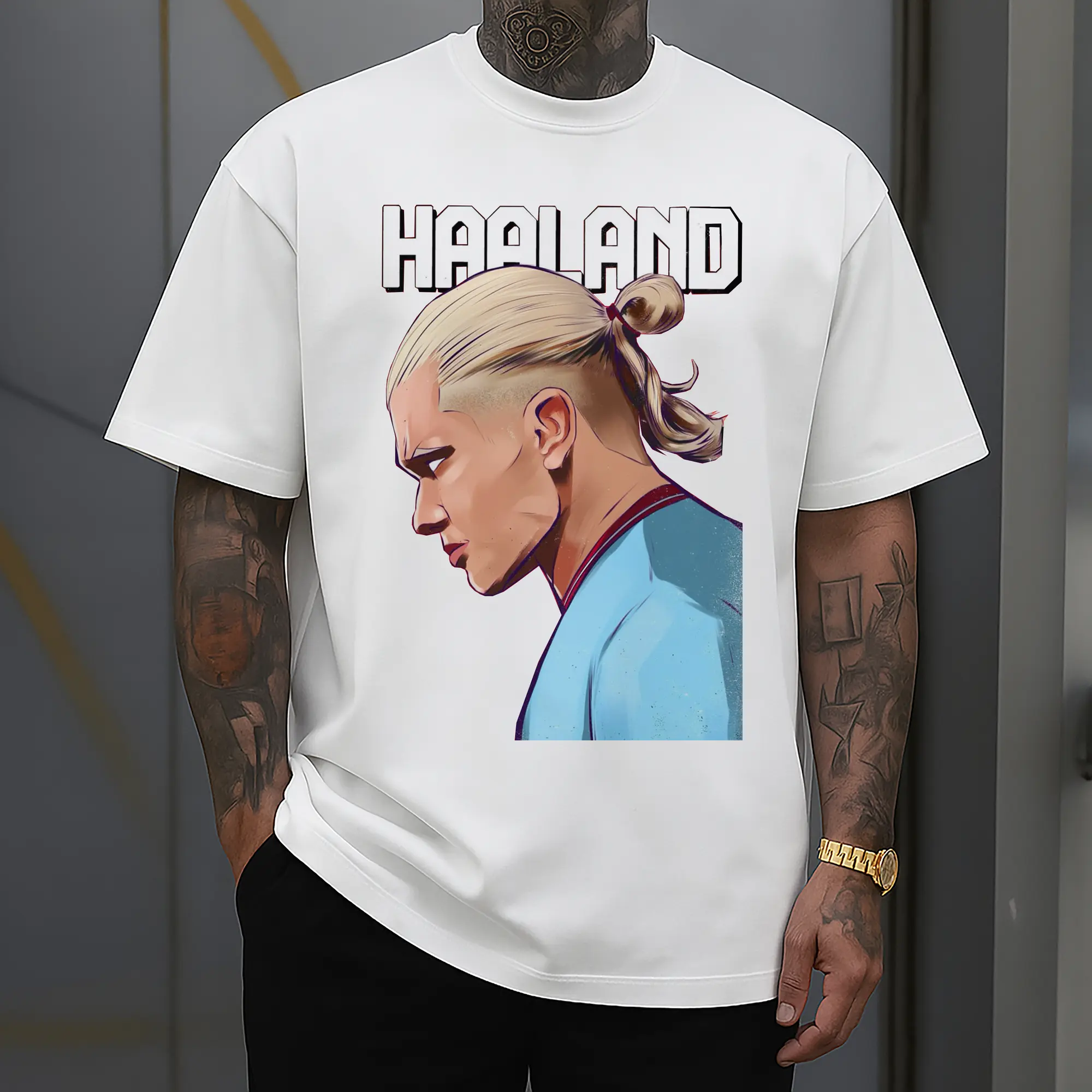 Erling Haaland Manchester City Comic Style DIY Shirt