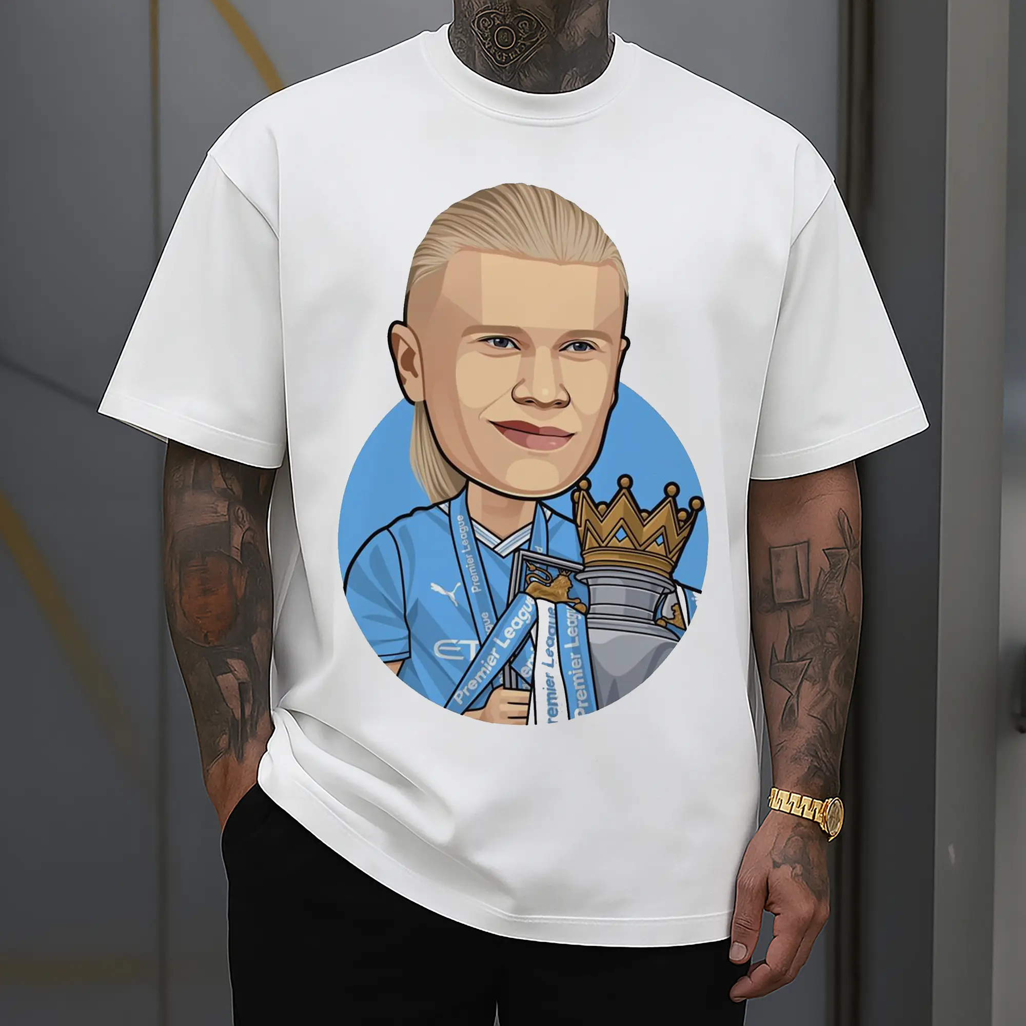 Erling Haaland Cartoon DIY Shirt