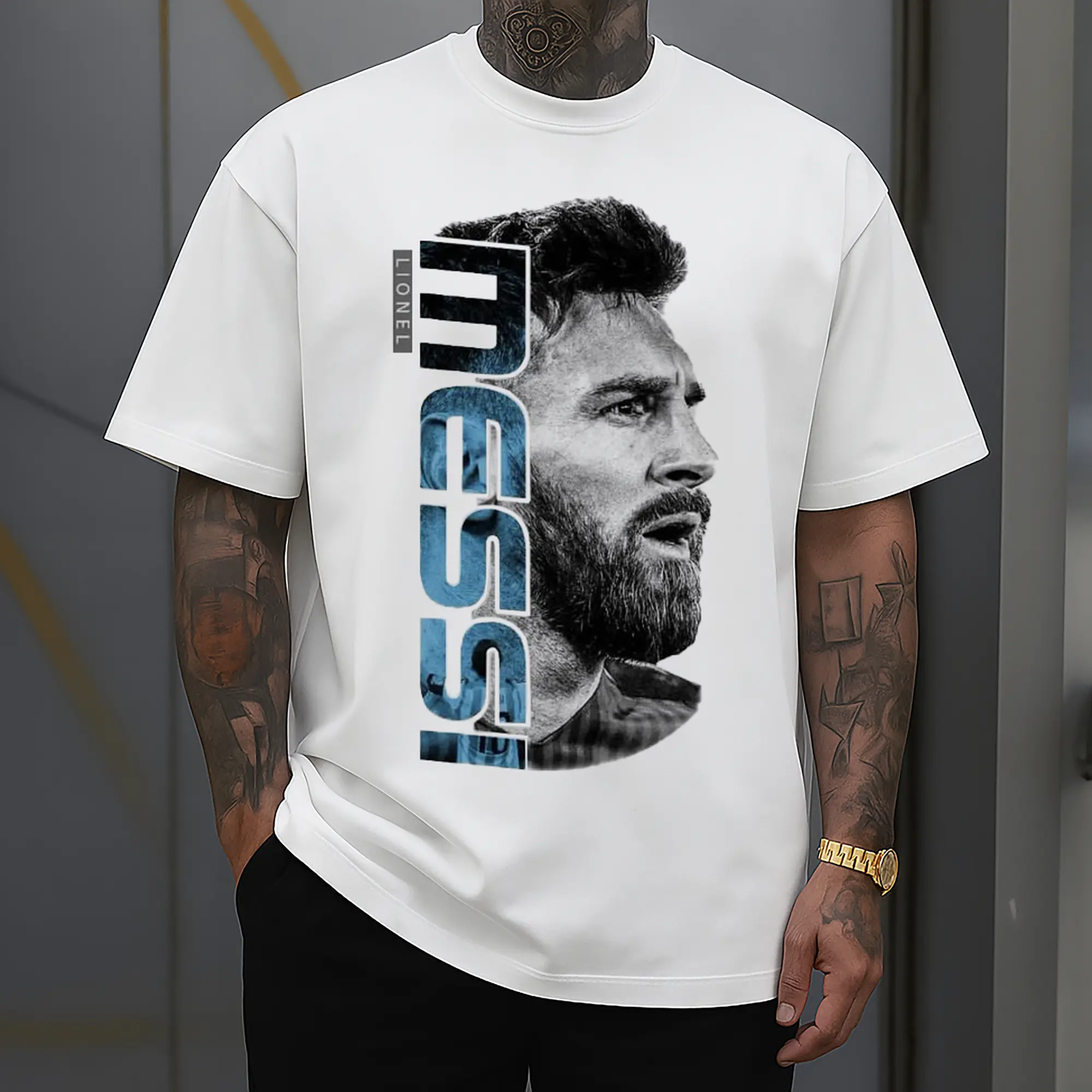 Lionel Messi Artistic Portrait DIY Shirt