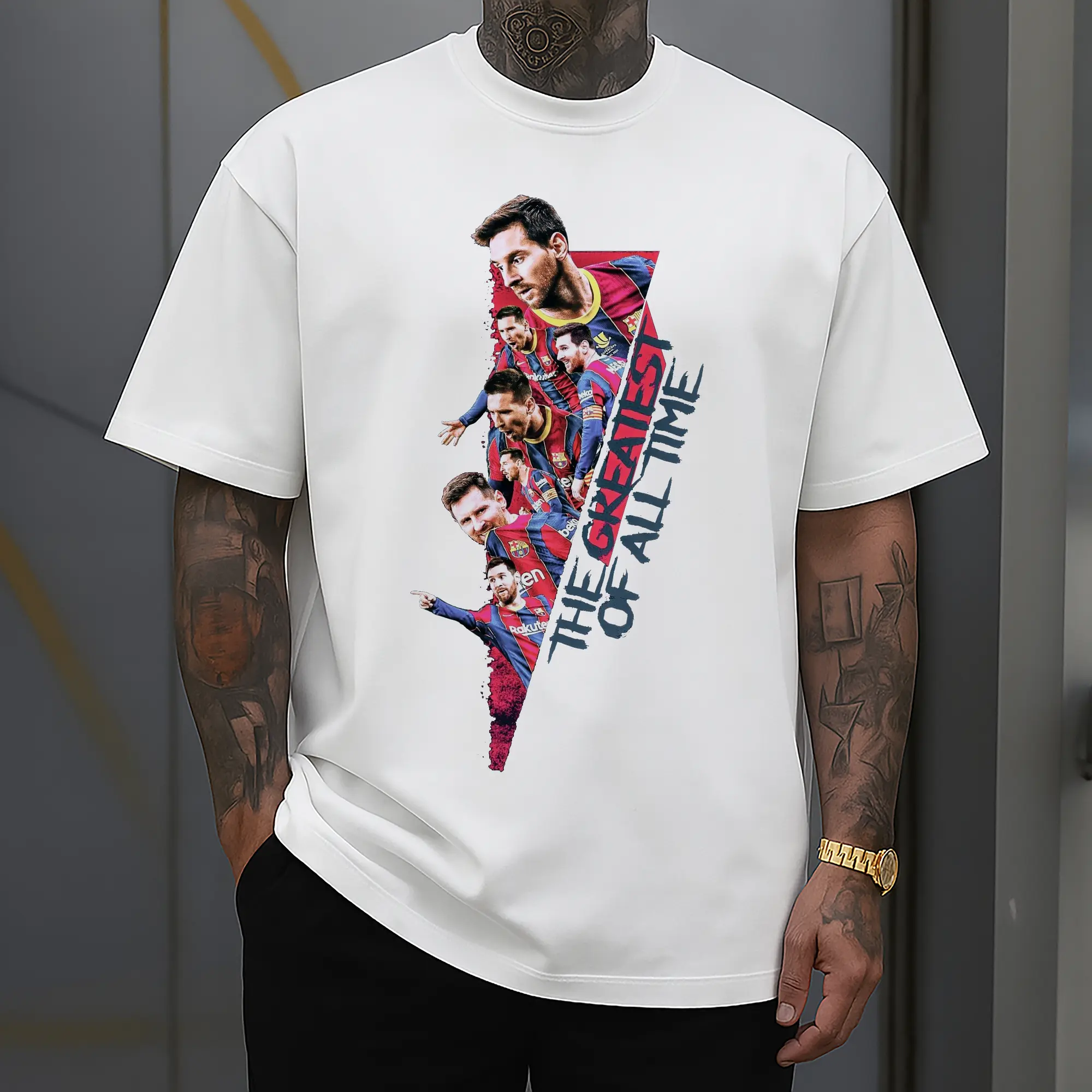 Lionel Messi Barcelona The Greatest of All Time DIY Shirt
