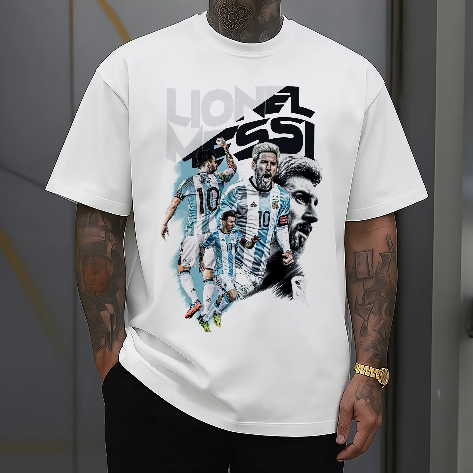 Lionel Messi Argentina National Team Soccer Legend DIY Shirt