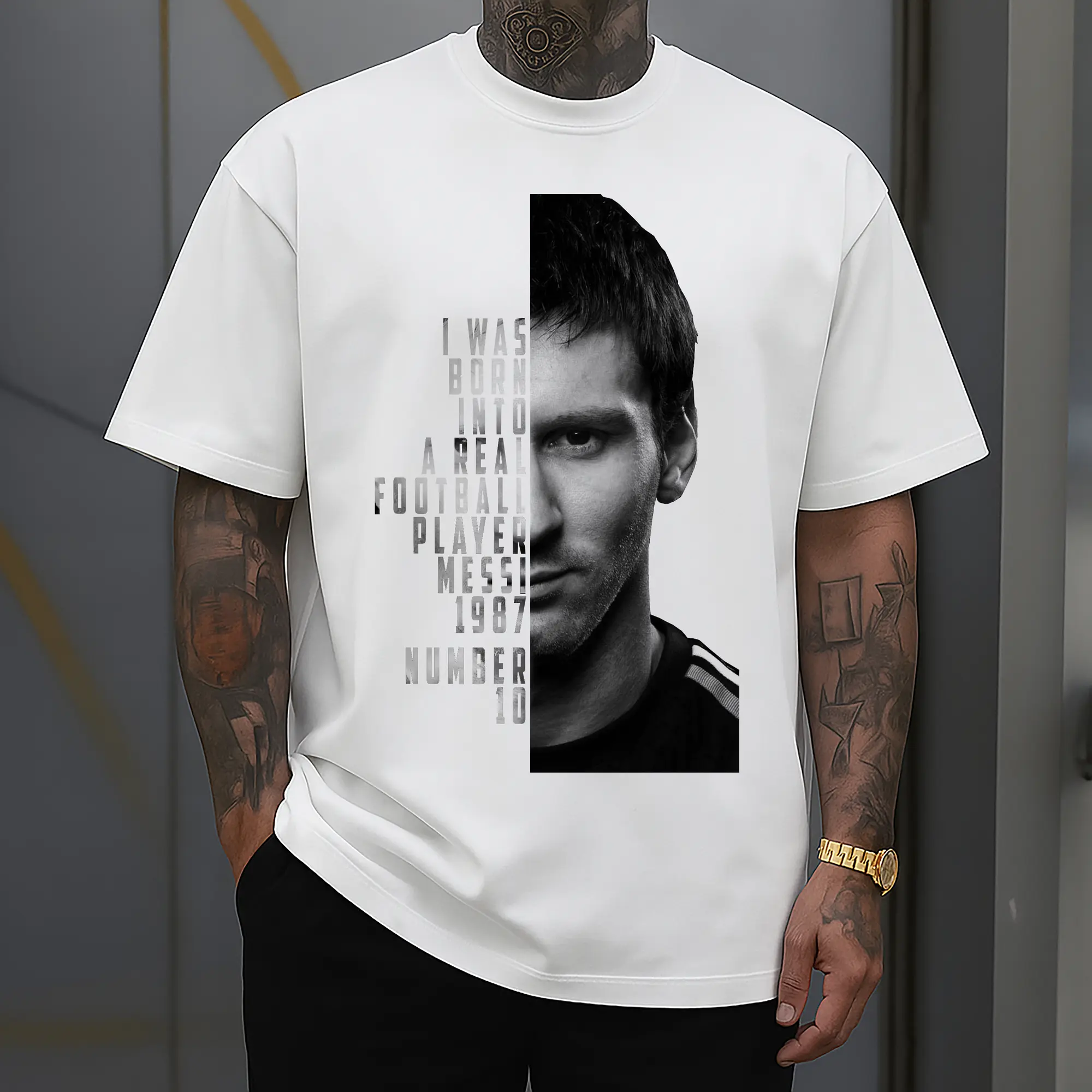 Lionel Messi “Born into Football” Inspirational DIY Shirt