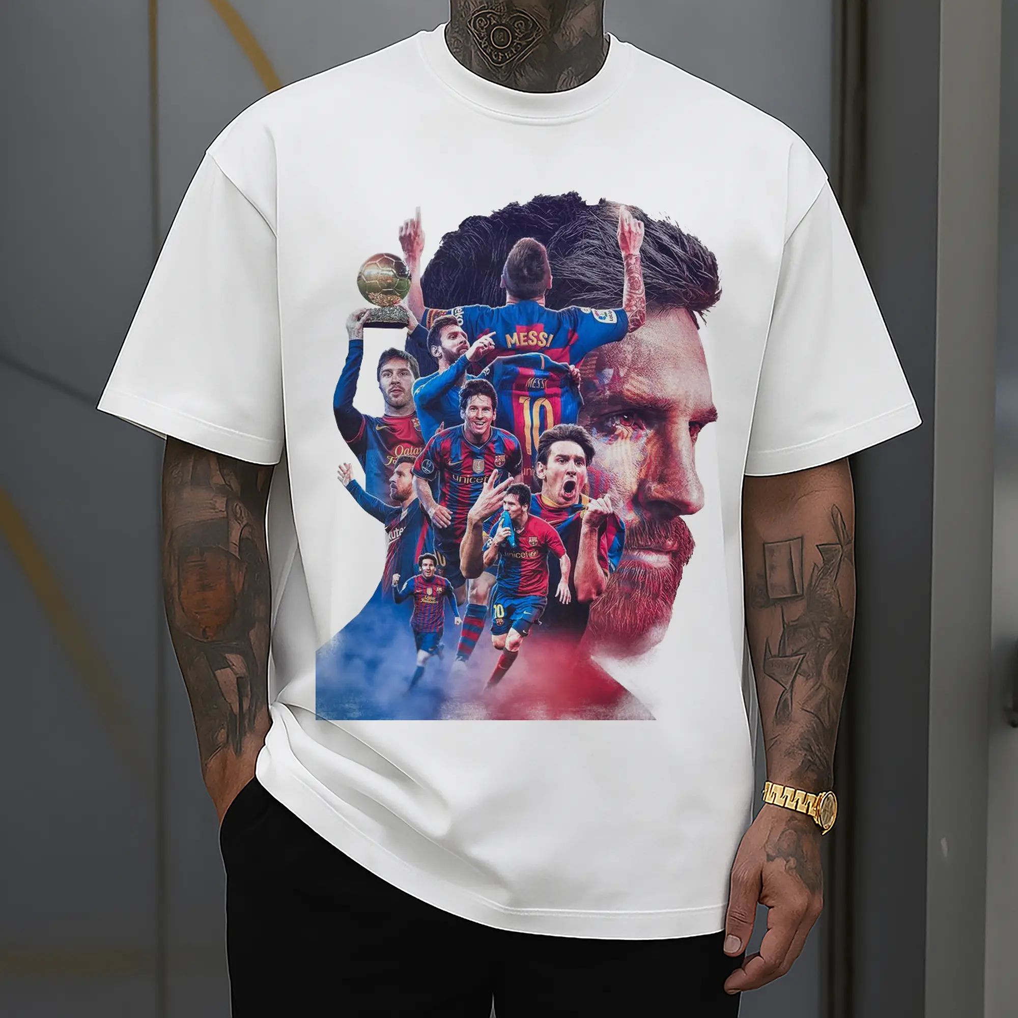 Lionel Messi Barcelona Career Highlights DIY Shirt