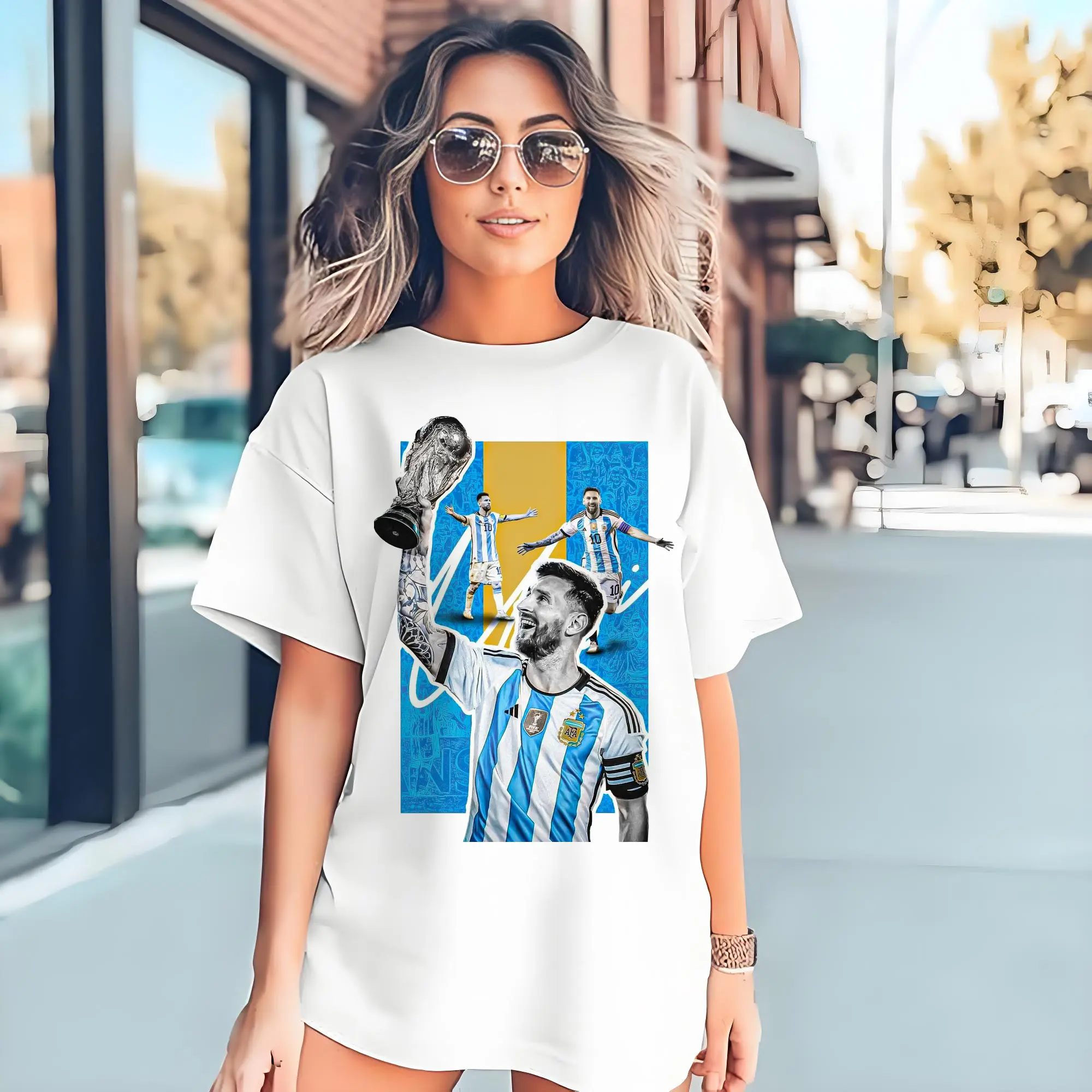 Lionel Messi Argentina World Cup Champion DIY Shirt