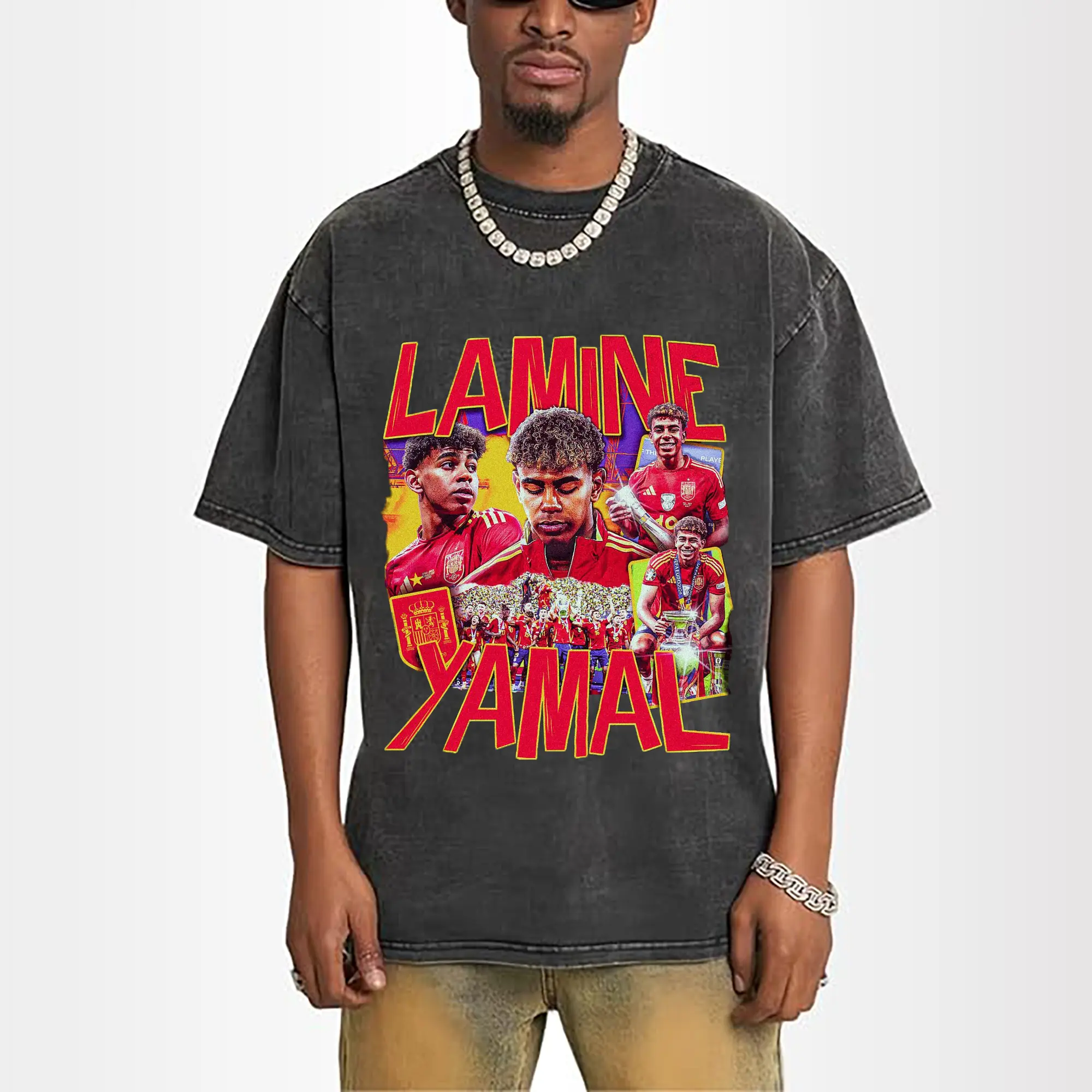 Lamine Yamal Spain National Team Soccer Collage DIY Shirt