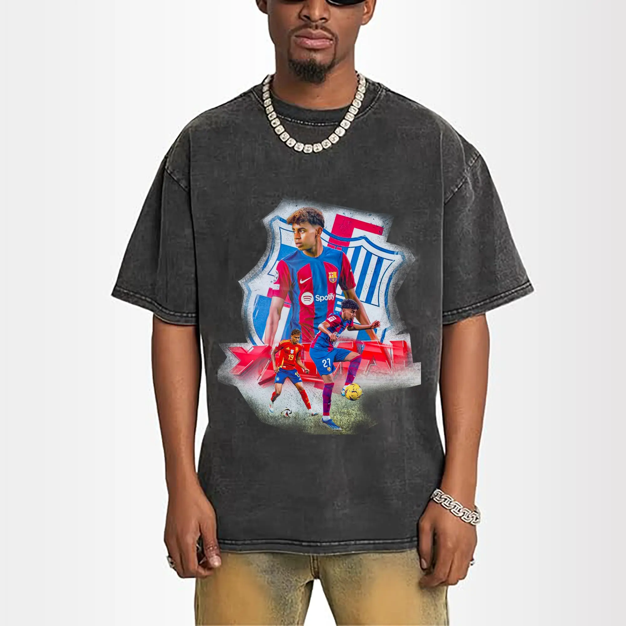 Lamine Yamal Barcelona & Spain National Team Soccer Collage DIY Shirt
