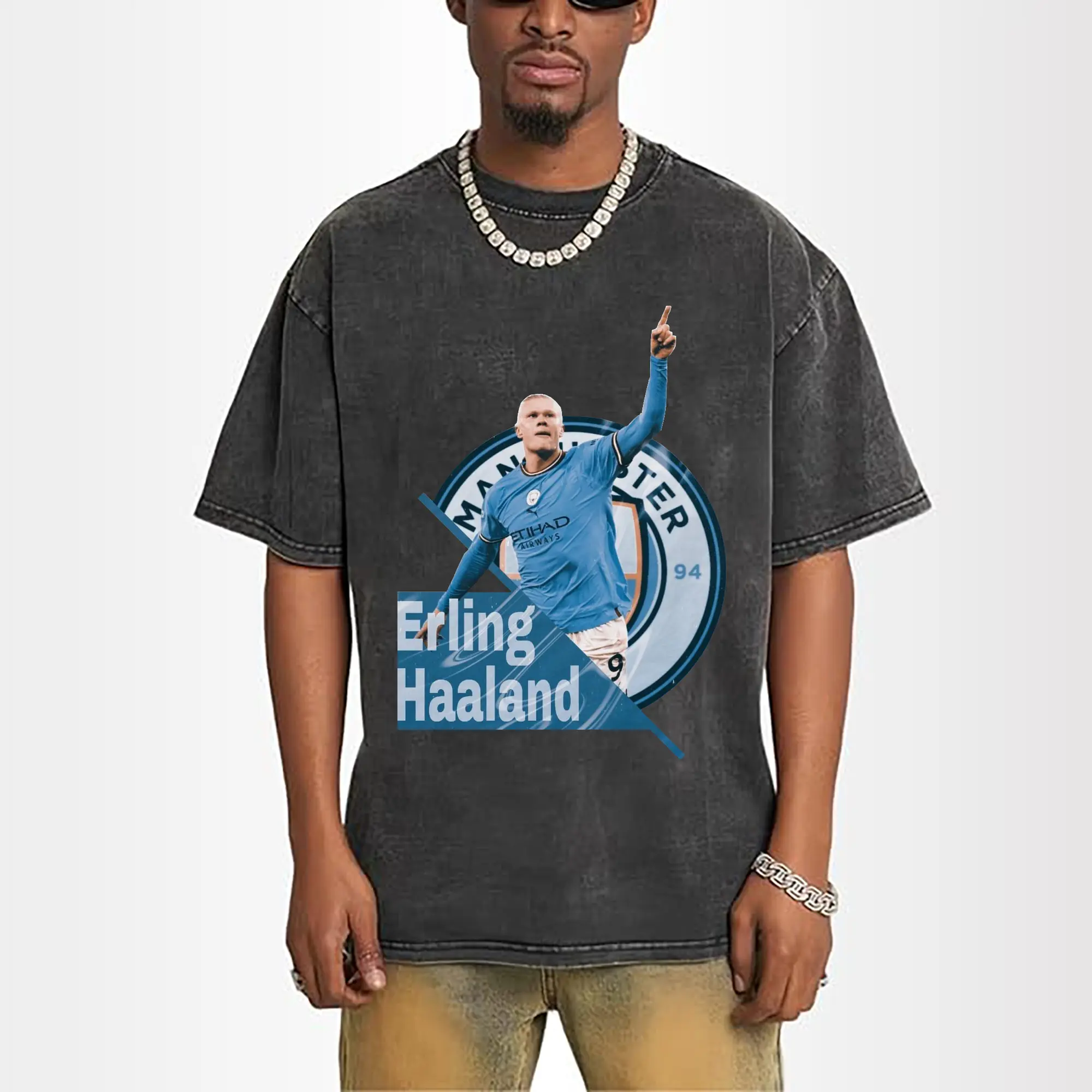 Erling Haaland Manchester City Soccer Star DIY Shirt