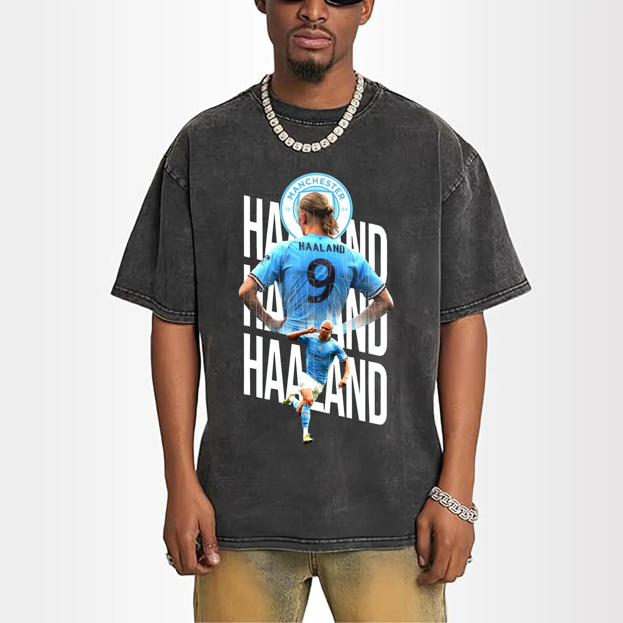 Erling Haaland Manchester City #9 Soccer Star DIY Shirt