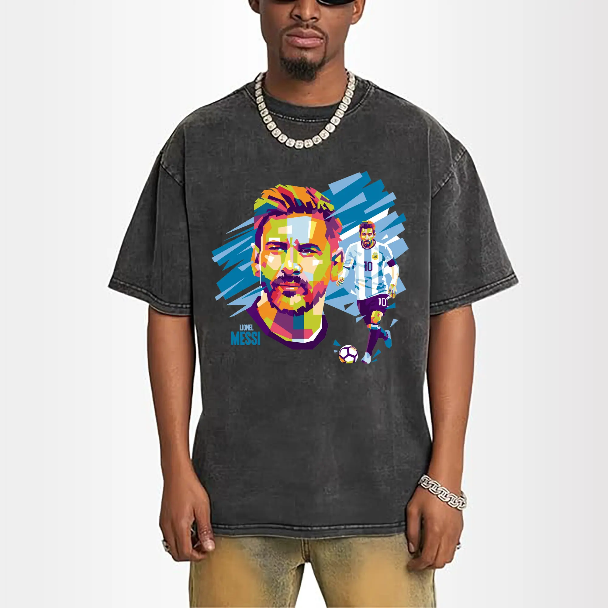 Lionel Messi Argentina Pop Art Soccer Legend DIY Shirt