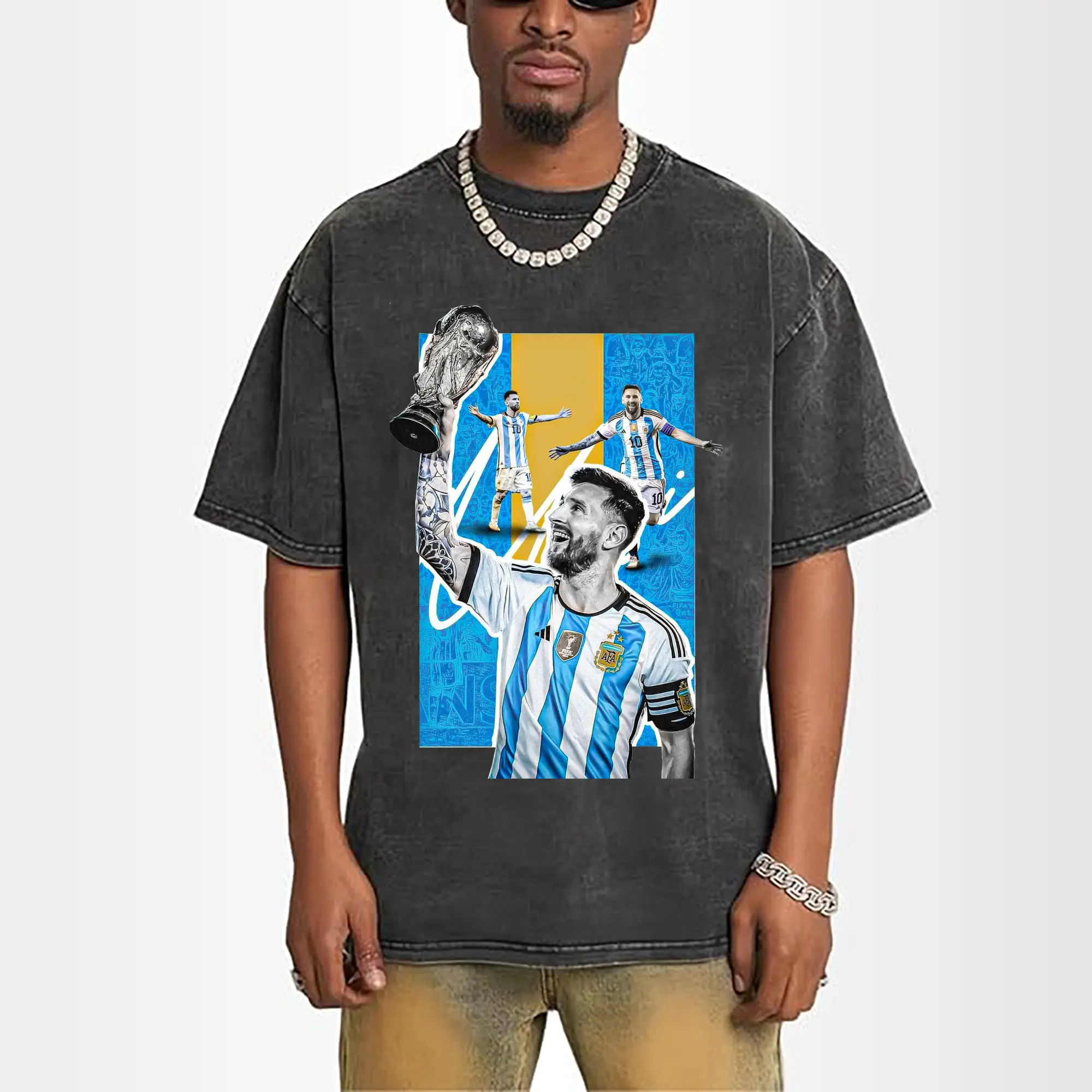 Lionel Messi Argentina World Cup Champion DIY Shirt
