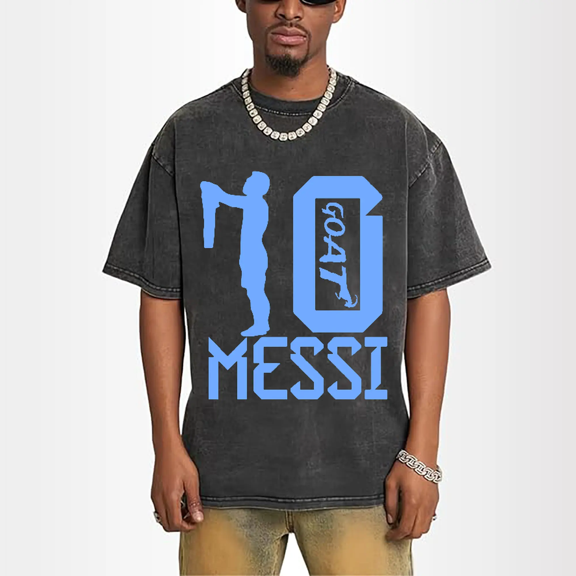 Lionel Messi #10 GOAT Soccer Legend DIY Shirt