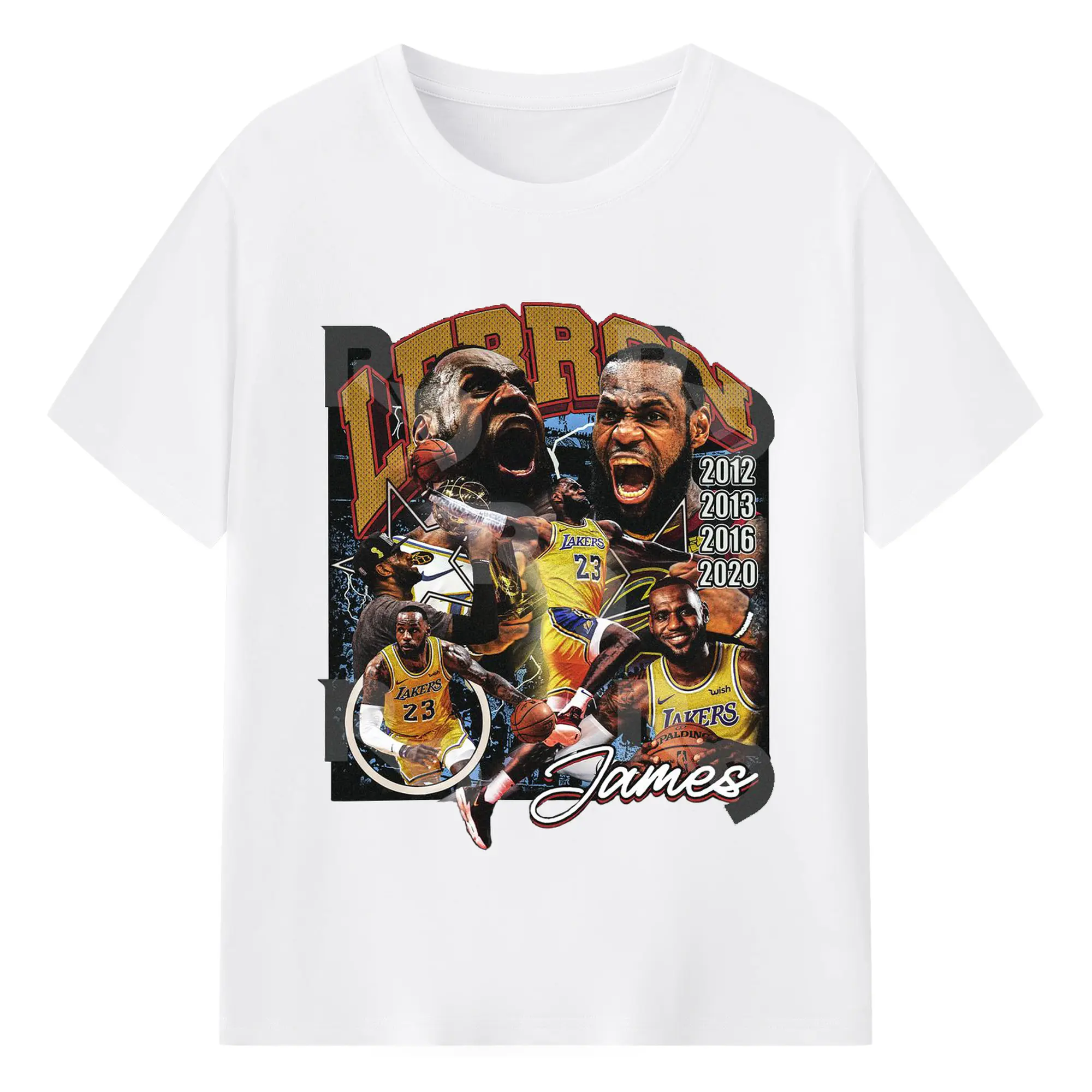 LeBron James Championship Journey  Shirt - 180g Cotton T-Shirt With Front Heat Transfer Print – Soft, Lightweight, Fitted Design – Comfortable Casual Wear For Sports & Everyday Use
