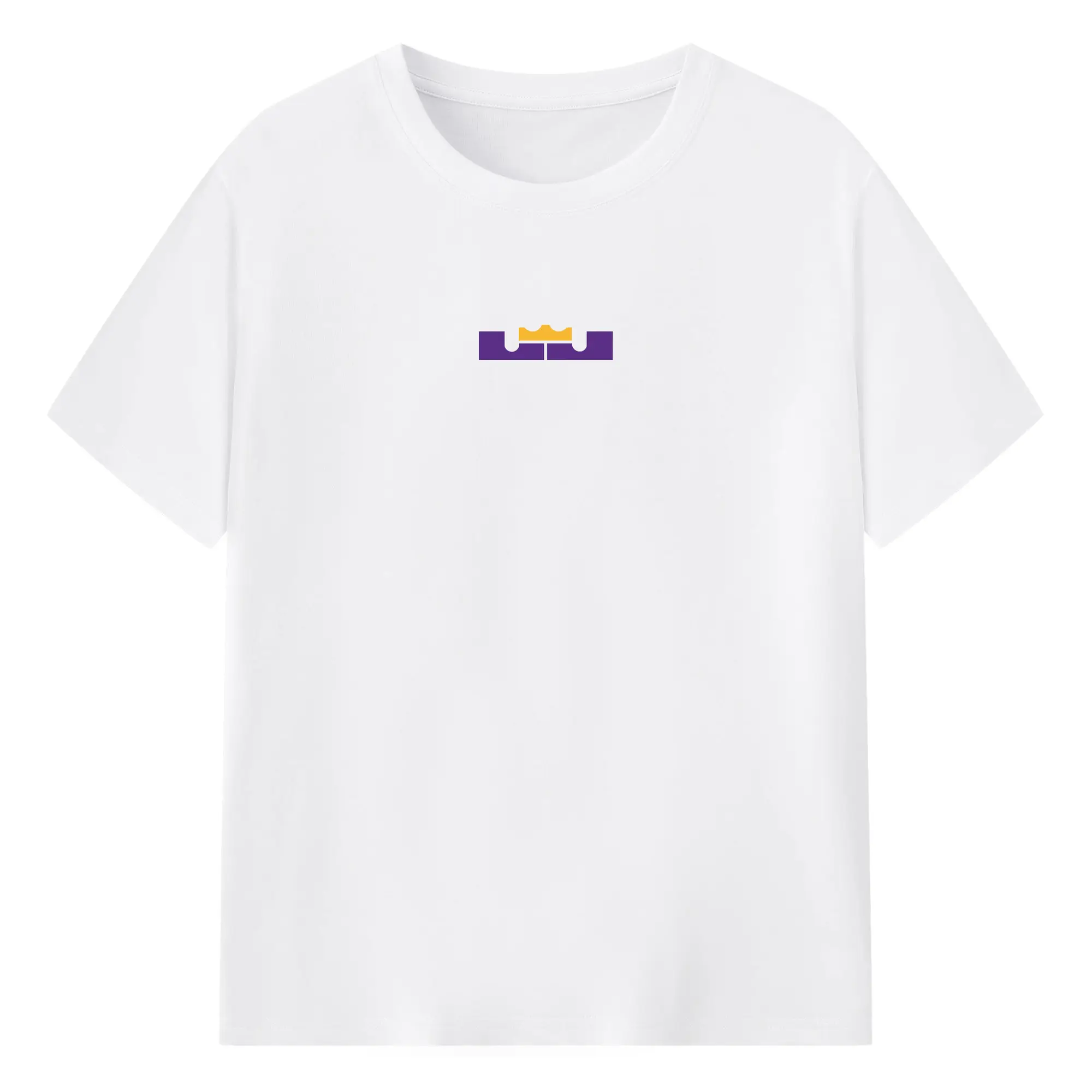 LeBron James Lakers Personal logo - 180g Cotton T-Shirt With Front Heat Transfer Print – Soft, Lightweight, Fitted Design – Comfortable Casual Wear For Sports & Everyday Use