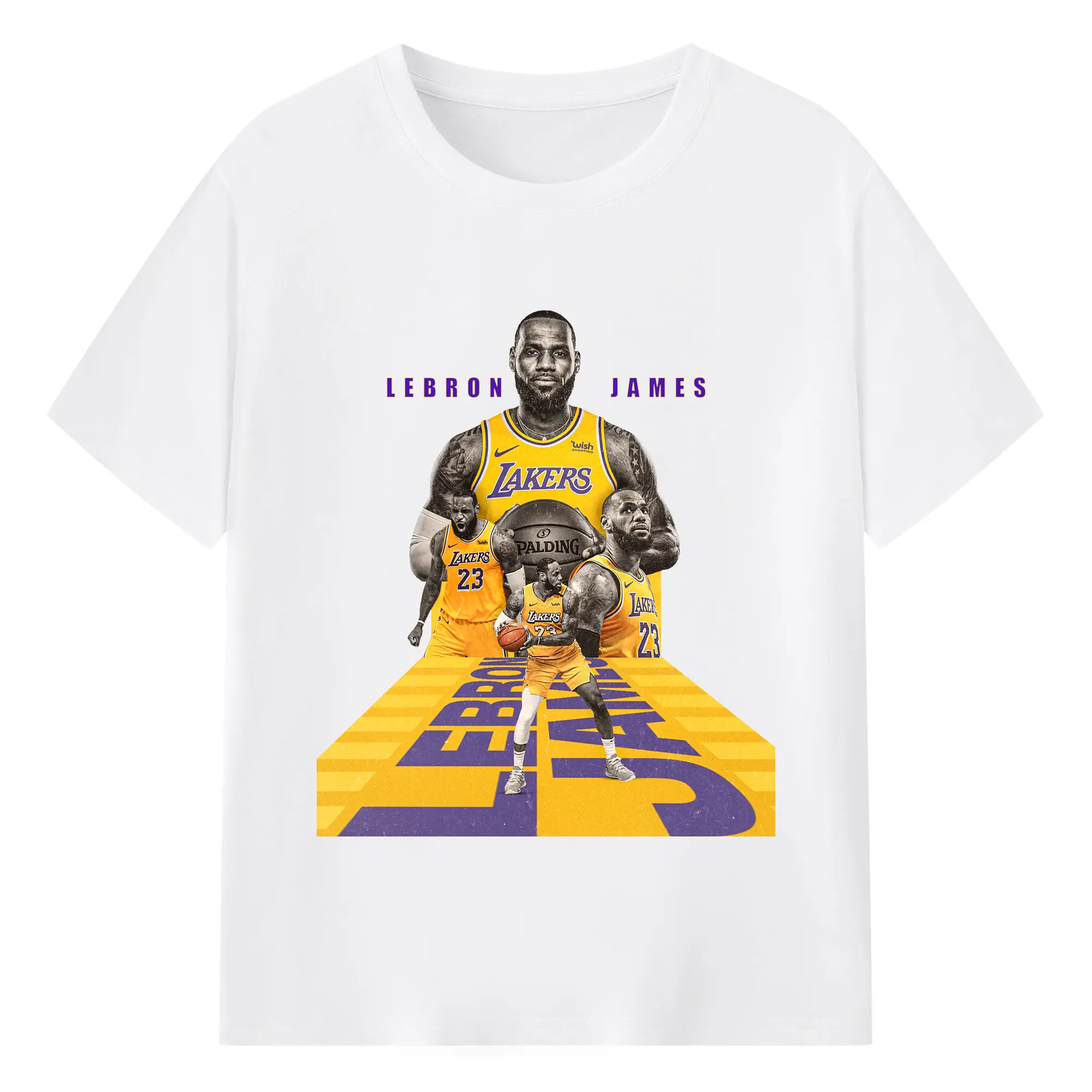 LeBron James #23 Lakers Shirt                    rs Tunnel - 180g Cotton T-Shirt With Front Heat Transfer Print – Soft, Lightweight, Fitted Design – Comfortable Casual Wear For Sports & Everyday Use