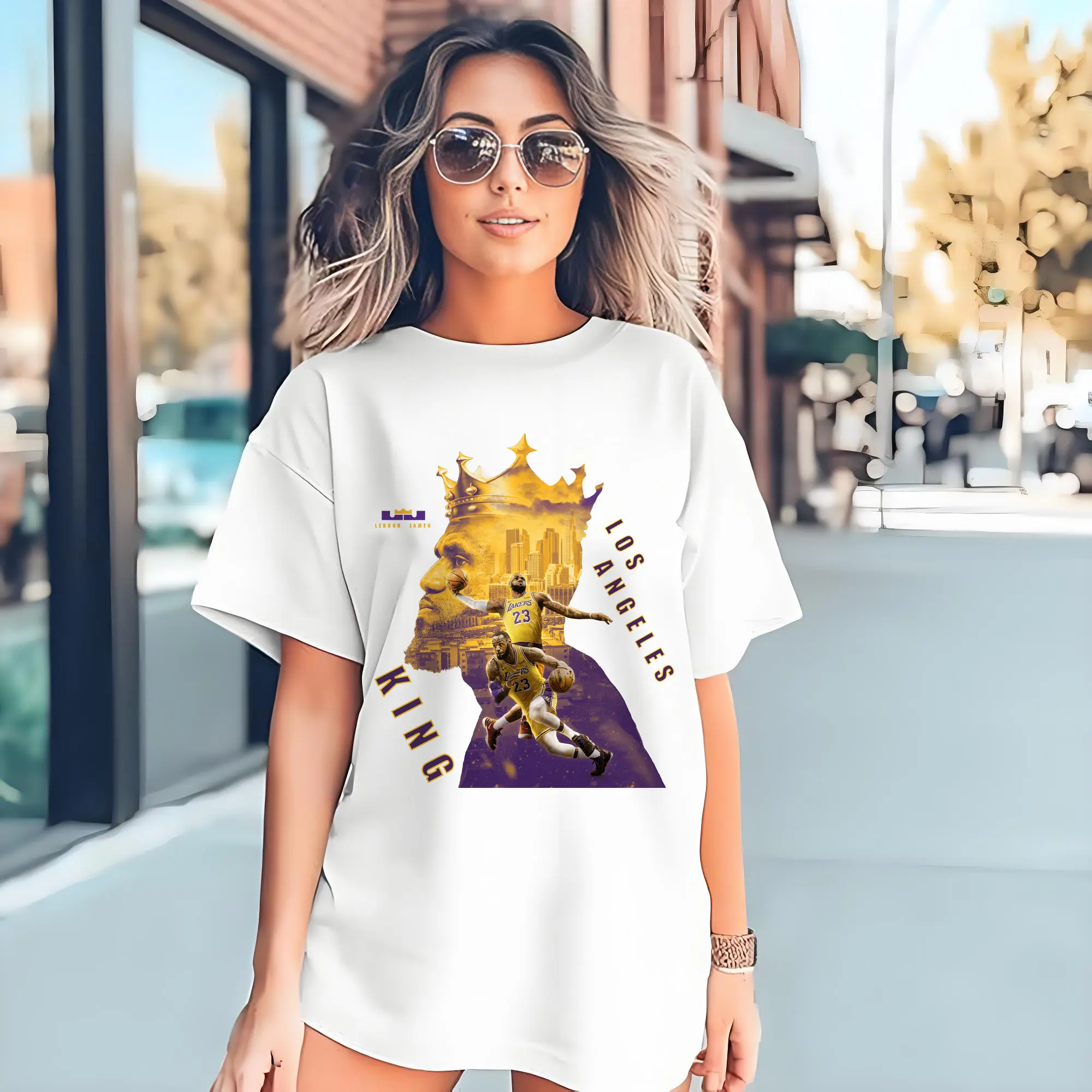 LeBron James Los Angeles Lakers King Graphic Shirt