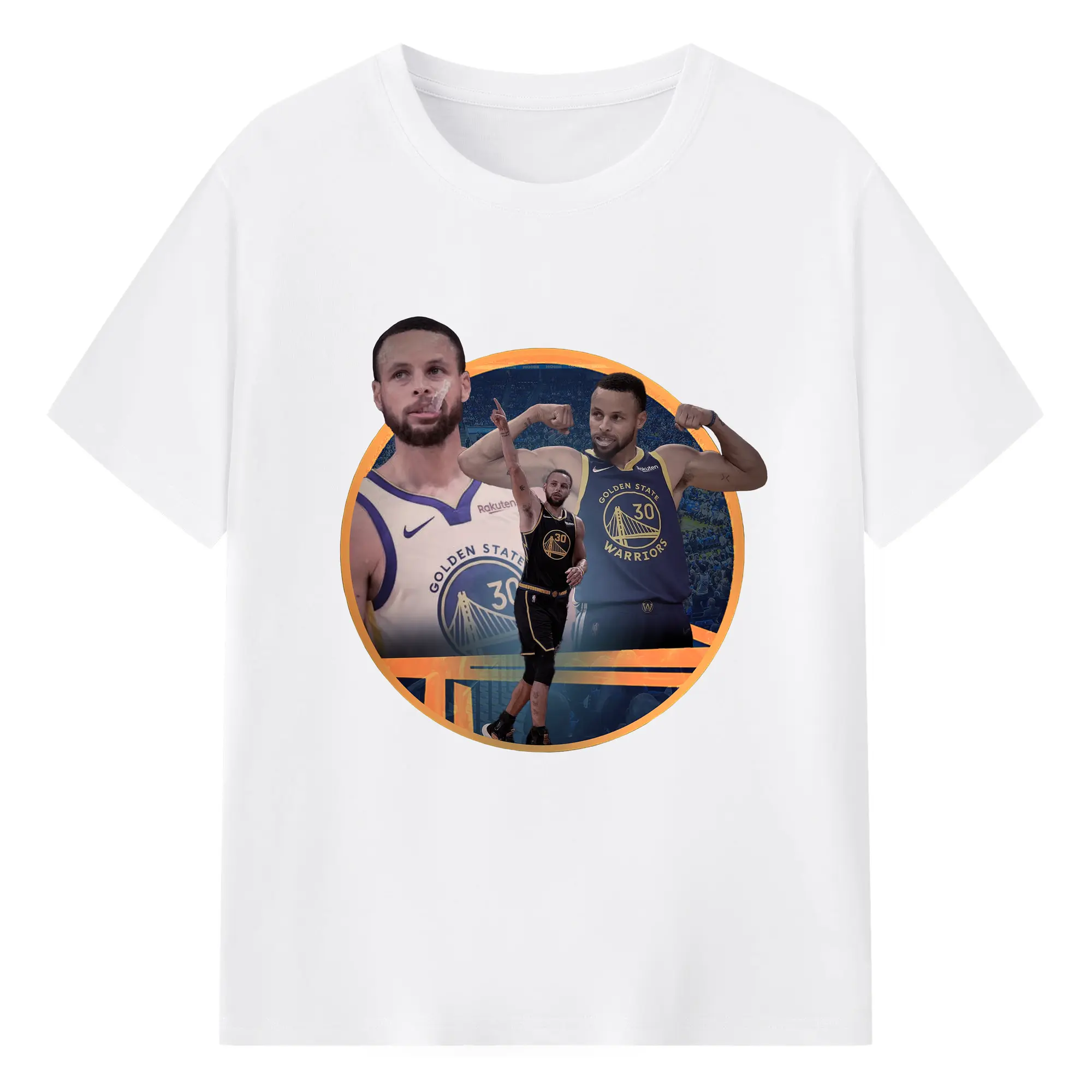 Stephen Curry #30 Inspired Art Shirt - 180g Cotton T-Shirt With Front Heat Transfer Print – Soft, Lightweight, Fitted Design – Comfortable Casual Wear For Sports & Everyday Use
